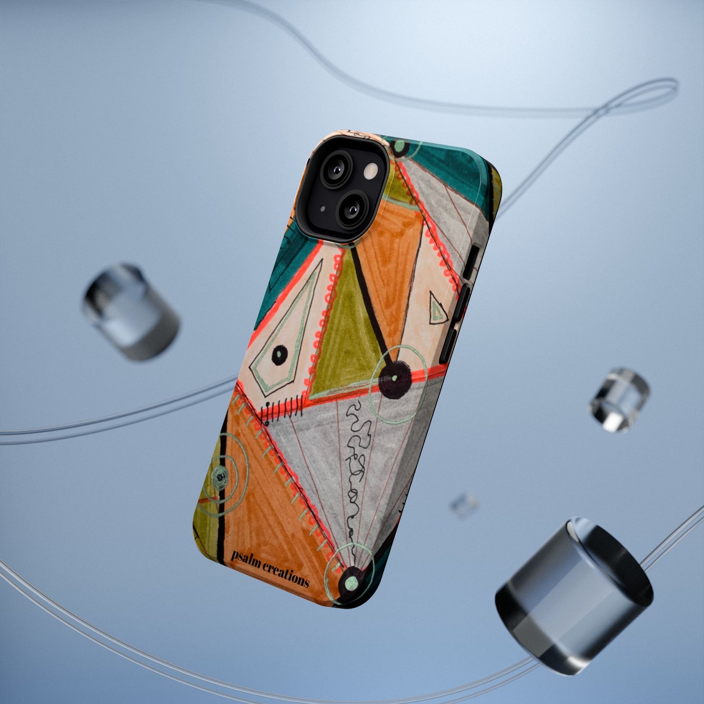 Phone Case — Colorful Geometric Abstract Impact-Resistant Design