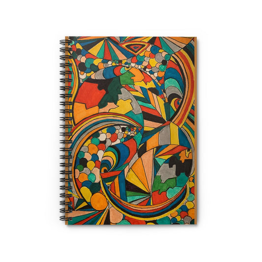 Colorful Artistic Spiral Notebook - Ruled Line for Creative Minds