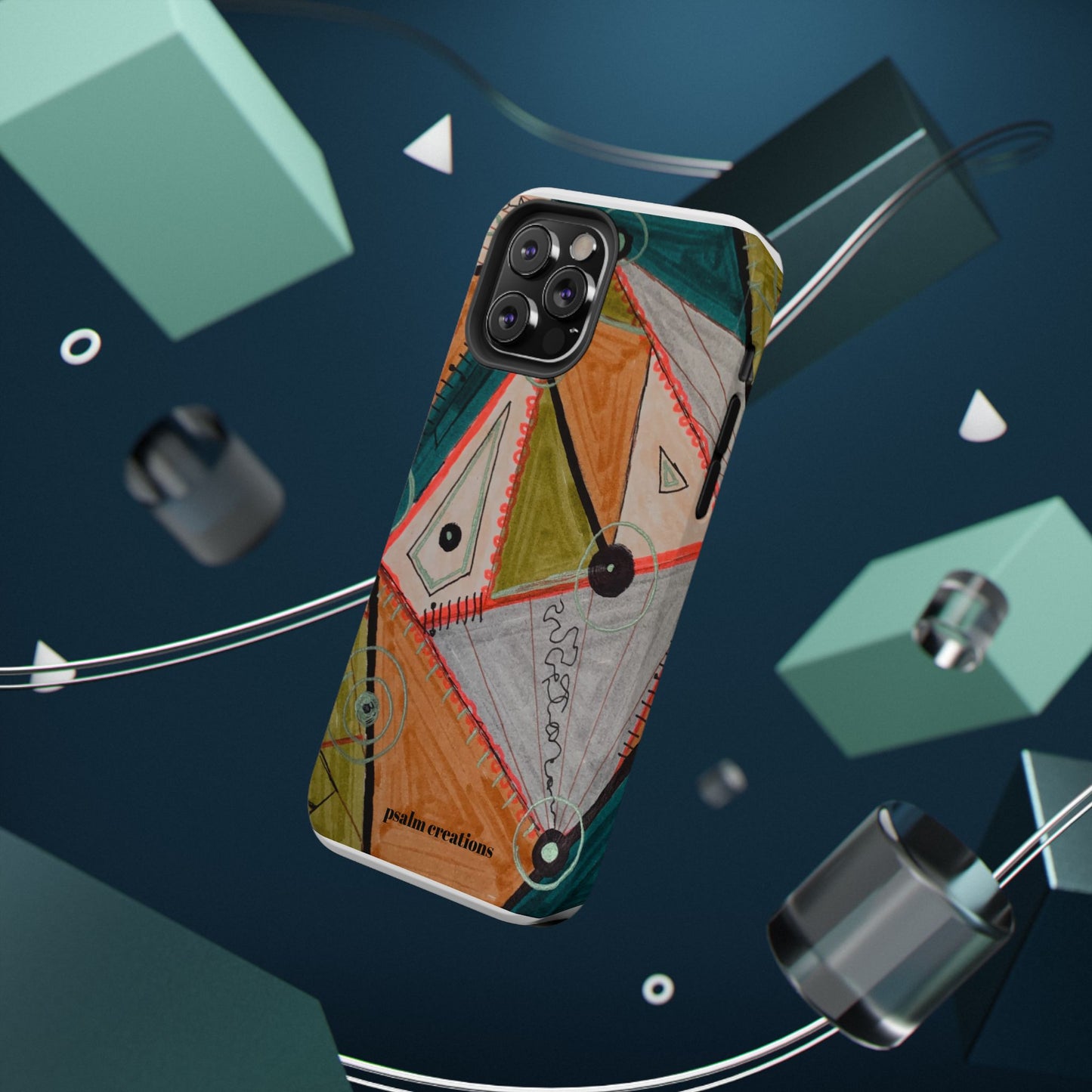 Phone Case — Colorful Geometric Abstract Impact-Resistant Design