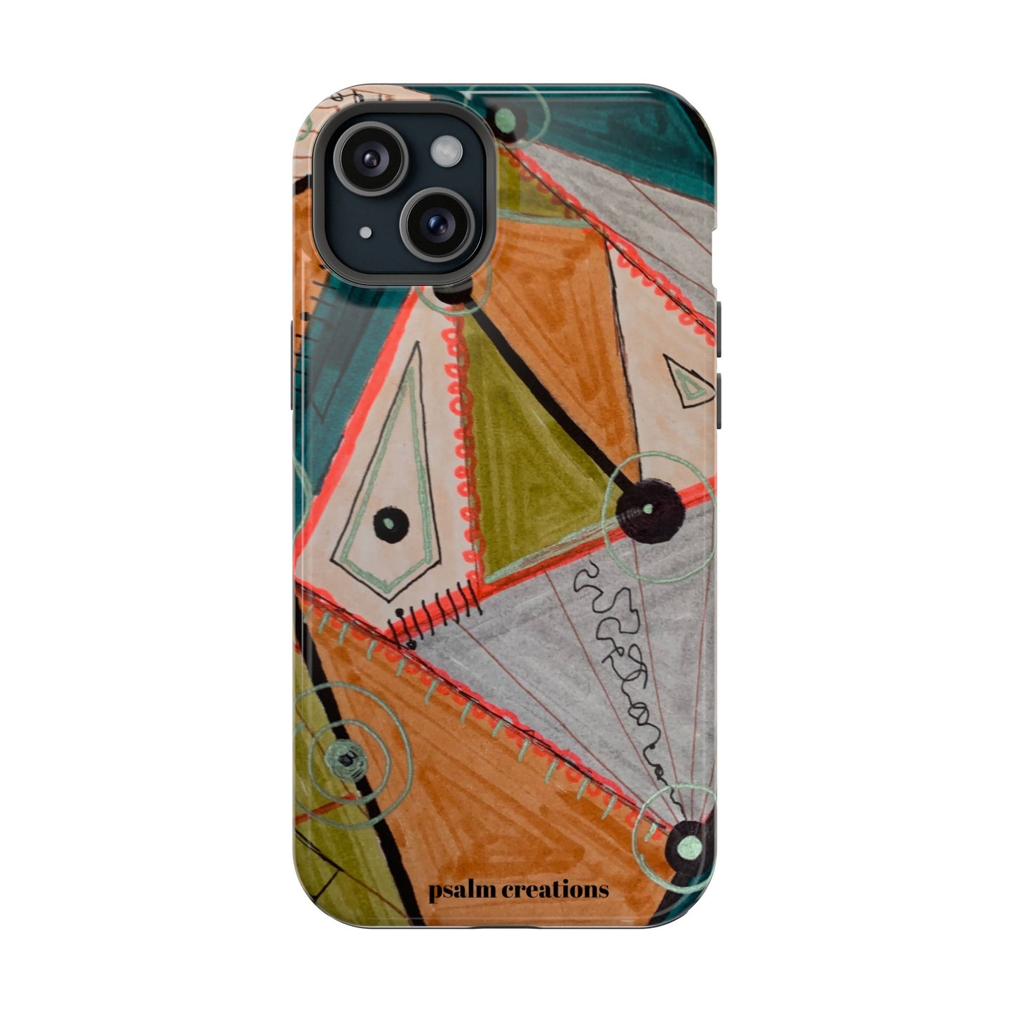 Phone Case — Colorful Geometric Abstract Impact-Resistant Design