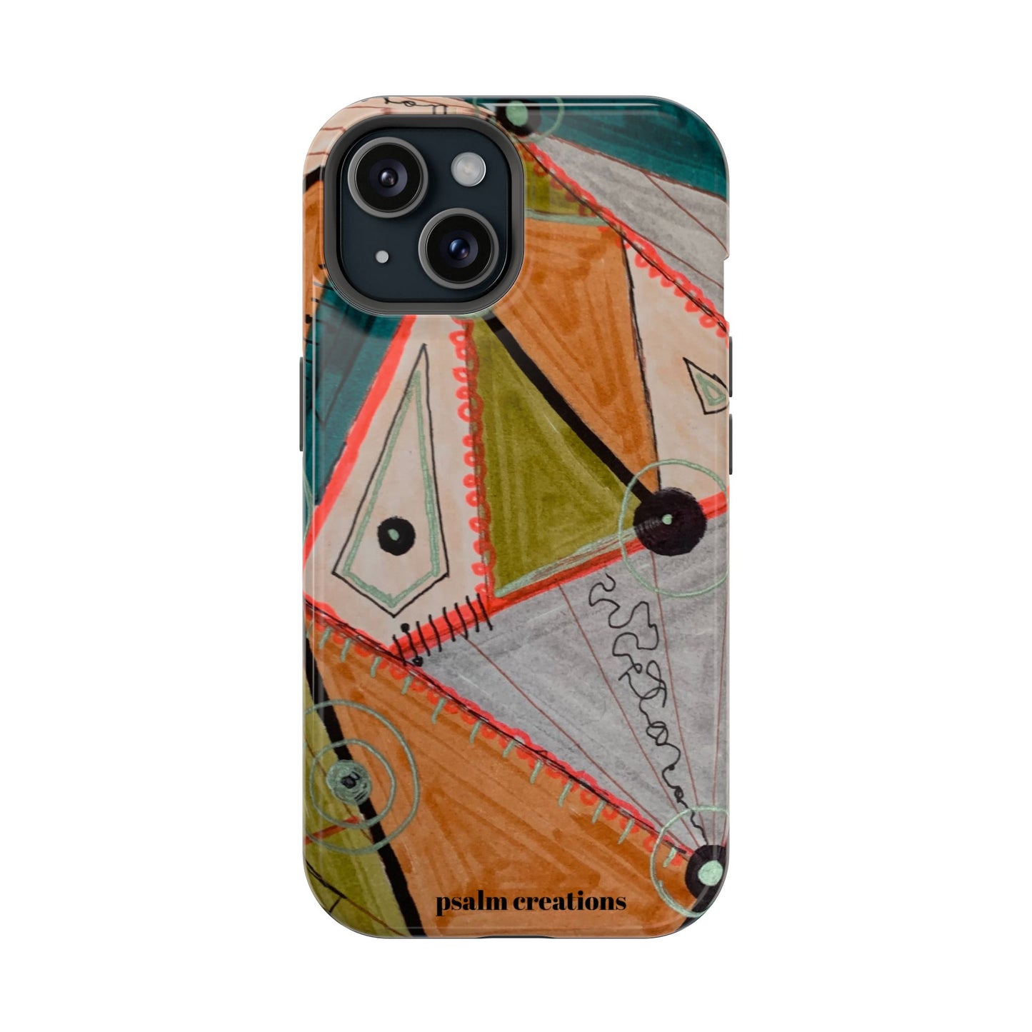 Phone Case — Colorful Geometric Abstract Impact-Resistant Design