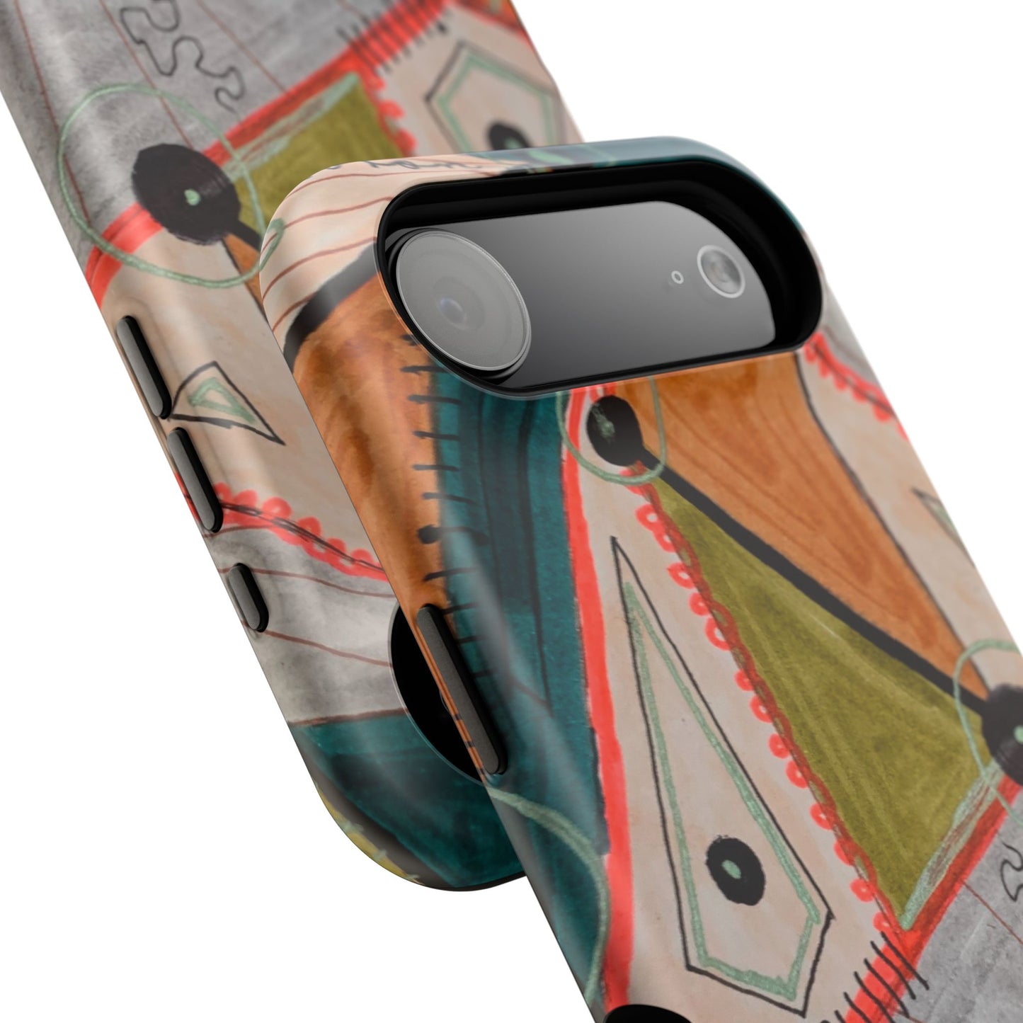 Phone Case — Colorful Geometric Abstract Impact-Resistant Design
