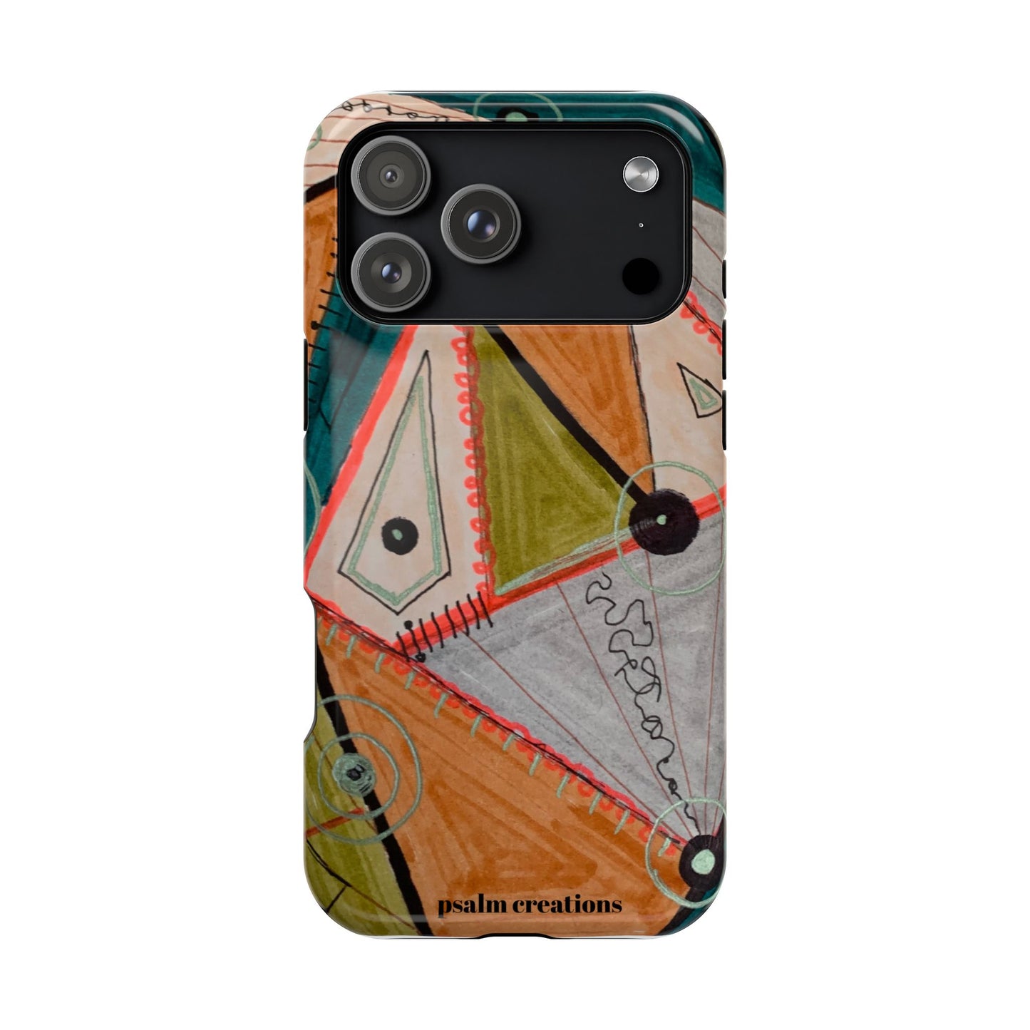 Phone Case — Colorful Geometric Abstract Impact-Resistant Design