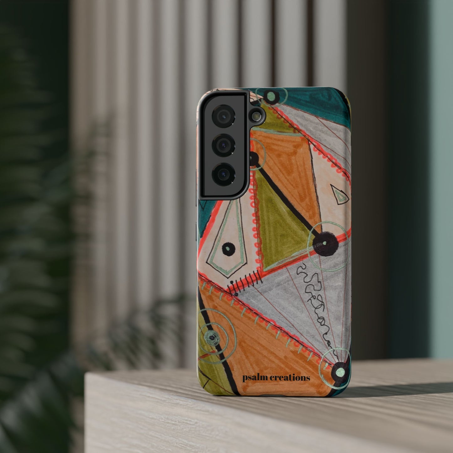 Phone Case — Colorful Geometric Abstract Impact-Resistant Design
