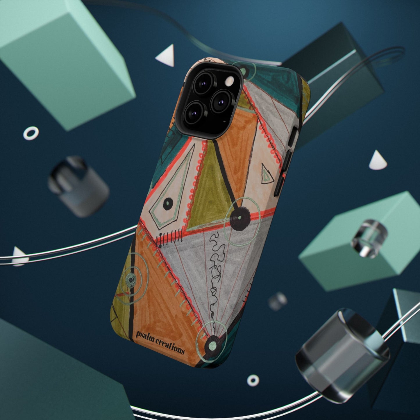 Phone Case — Colorful Geometric Abstract Impact-Resistant Design