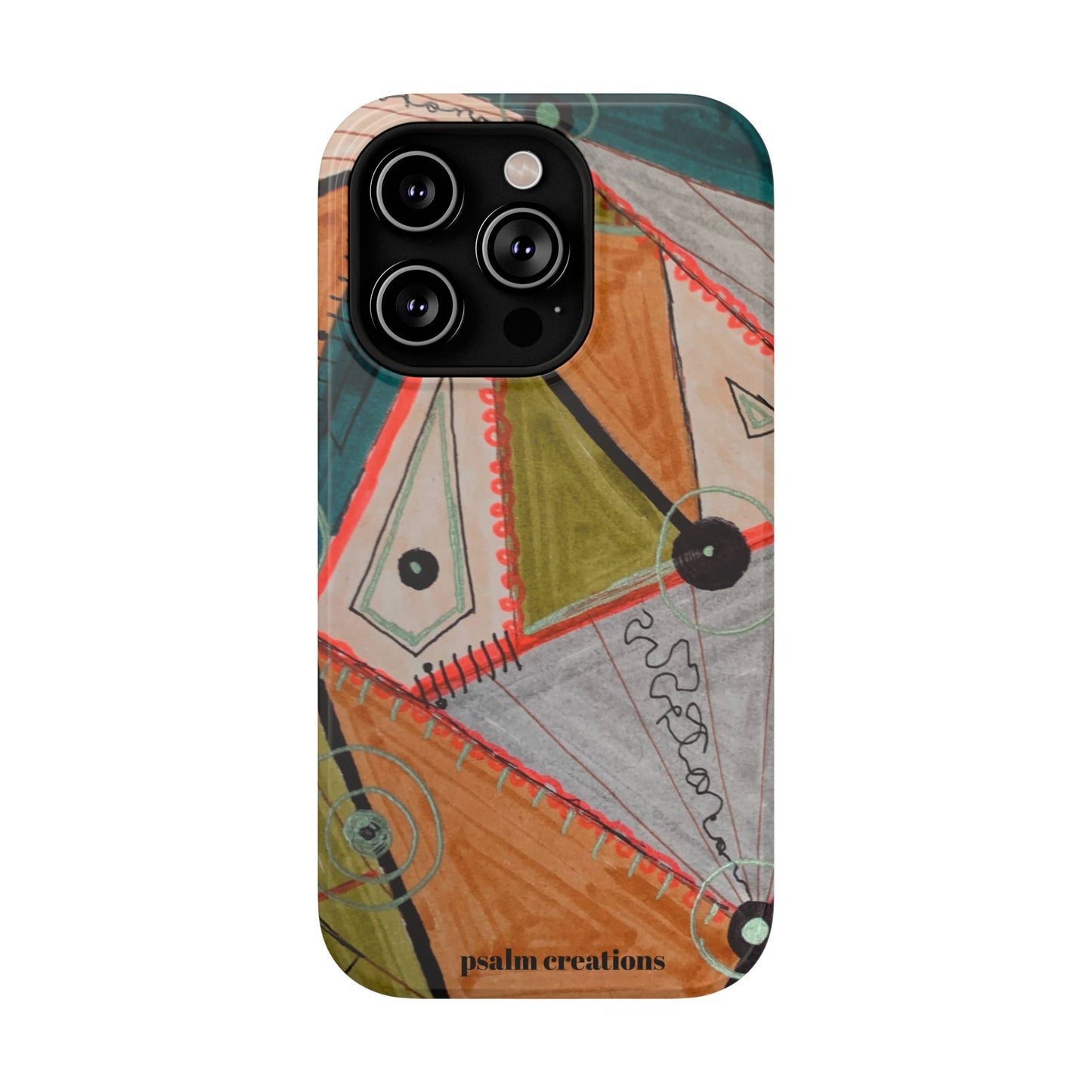Phone Case — Colorful Geometric Abstract Impact-Resistant Design