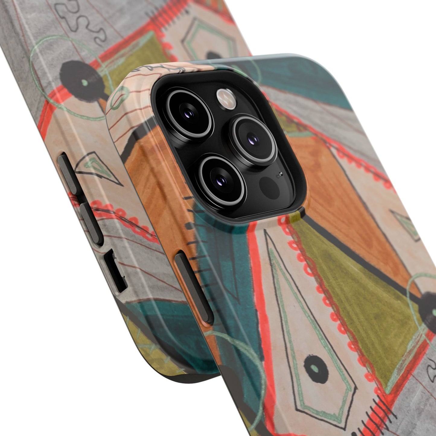 Phone Case — Colorful Geometric Abstract Impact-Resistant Design