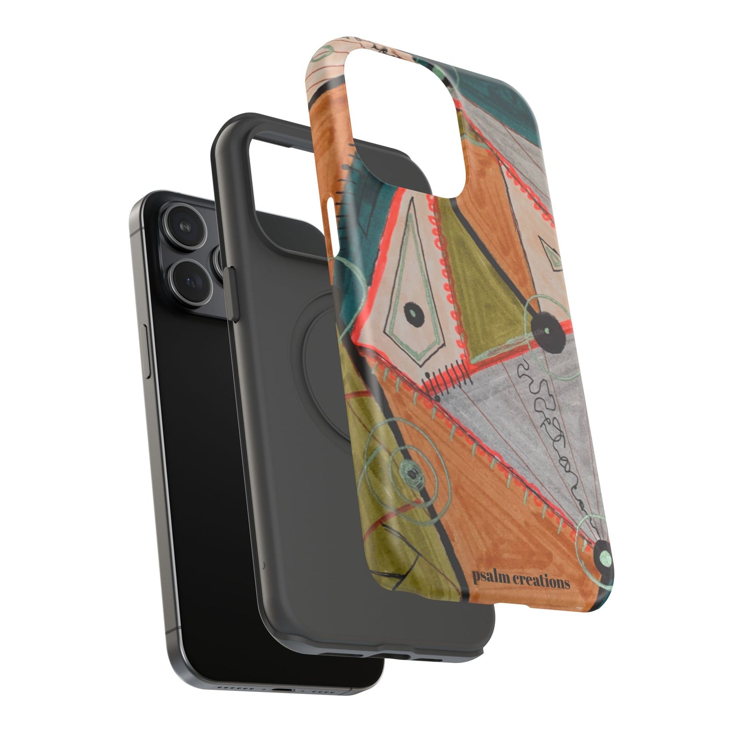 Phone Case — Colorful Geometric Abstract Impact-Resistant Design