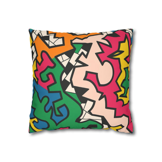 Vibrant Faux Suede Pillowcase, Colorful Home Decor, Modern Living Room Accent, Boho Chic Bedroom, Unique Gift Idea