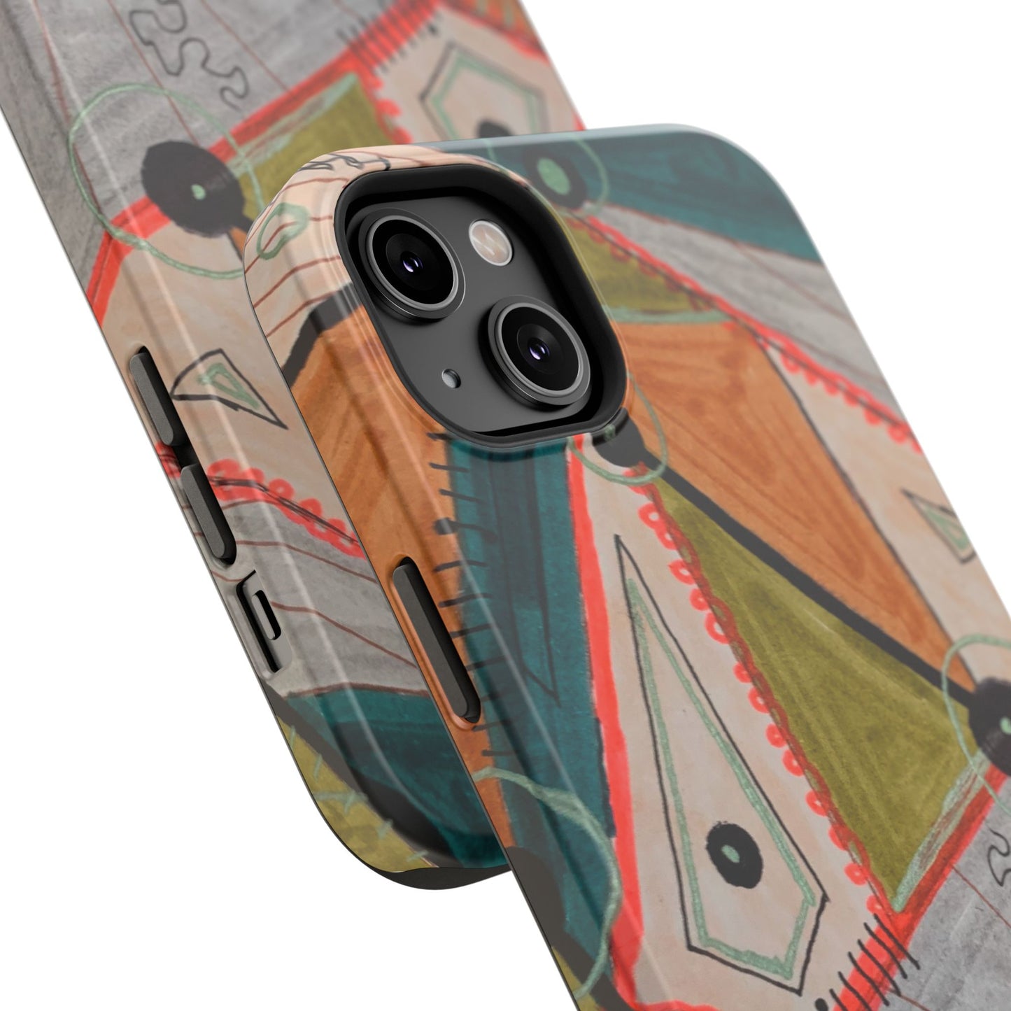 Phone Case — Colorful Geometric Abstract Impact-Resistant Design