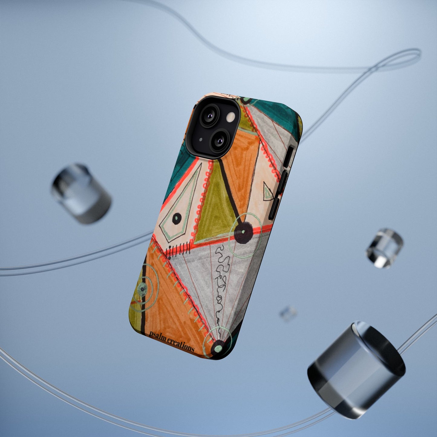 Phone Case — Colorful Geometric Abstract Impact-Resistant Design
