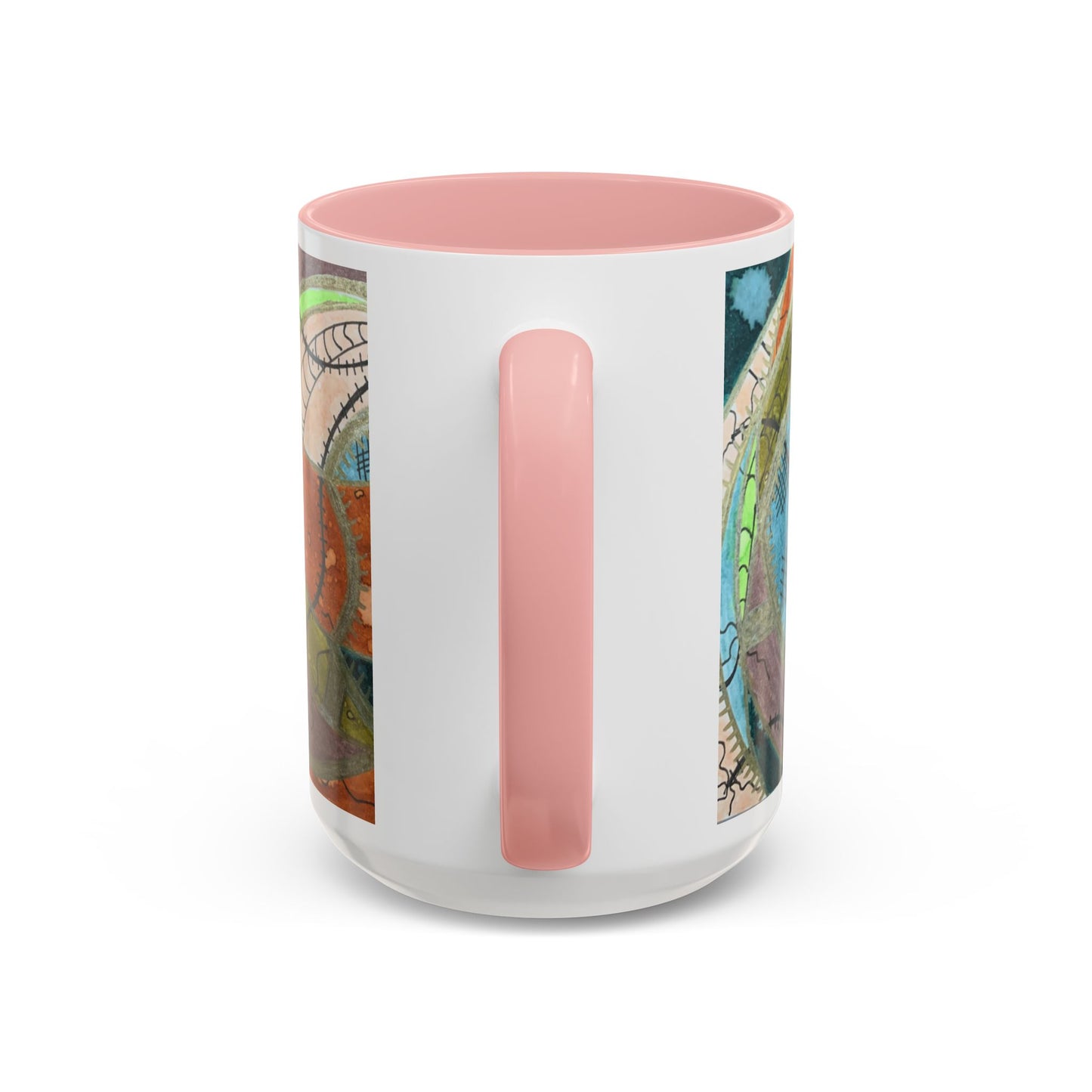 A Stitch in Time Accent Coffee Mug — Colorful Boho Art Ceramic