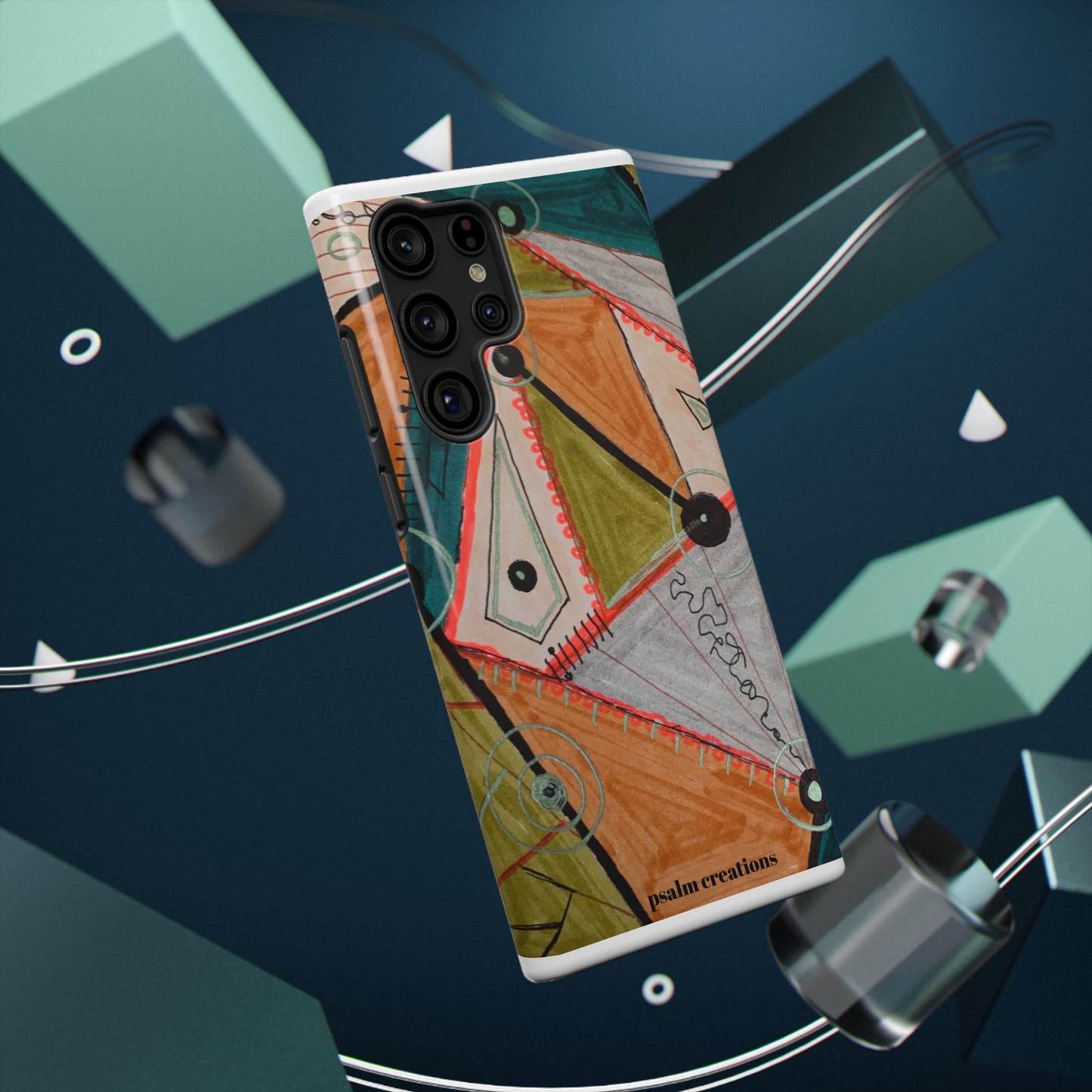 Phone Case — Colorful Geometric Abstract Impact-Resistant Design