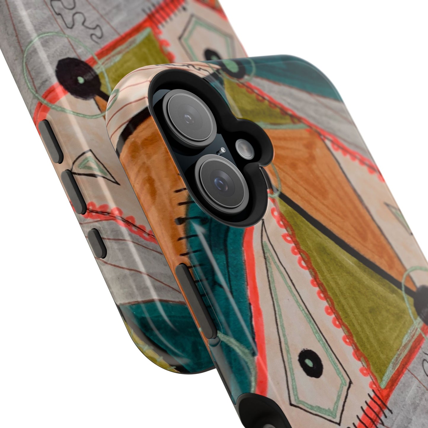 Phone Case — Colorful Geometric Abstract Impact-Resistant Design
