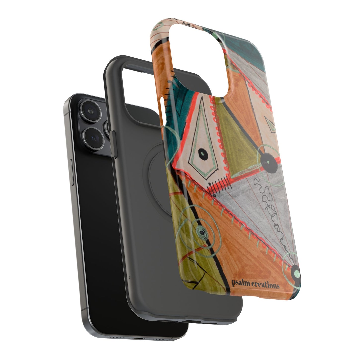 Phone Case — Colorful Geometric Abstract Impact-Resistant Design