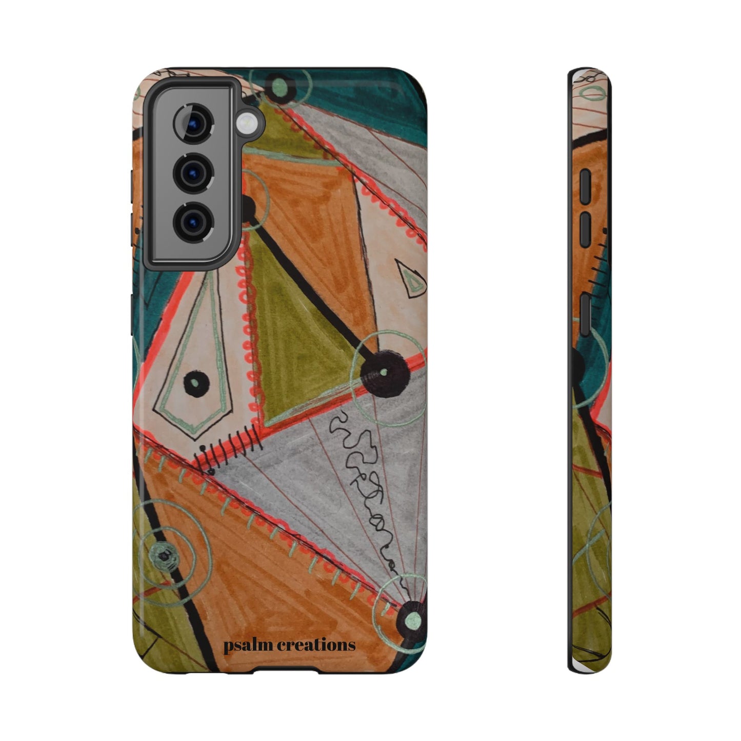 Phone Case — Colorful Geometric Abstract Impact-Resistant Design
