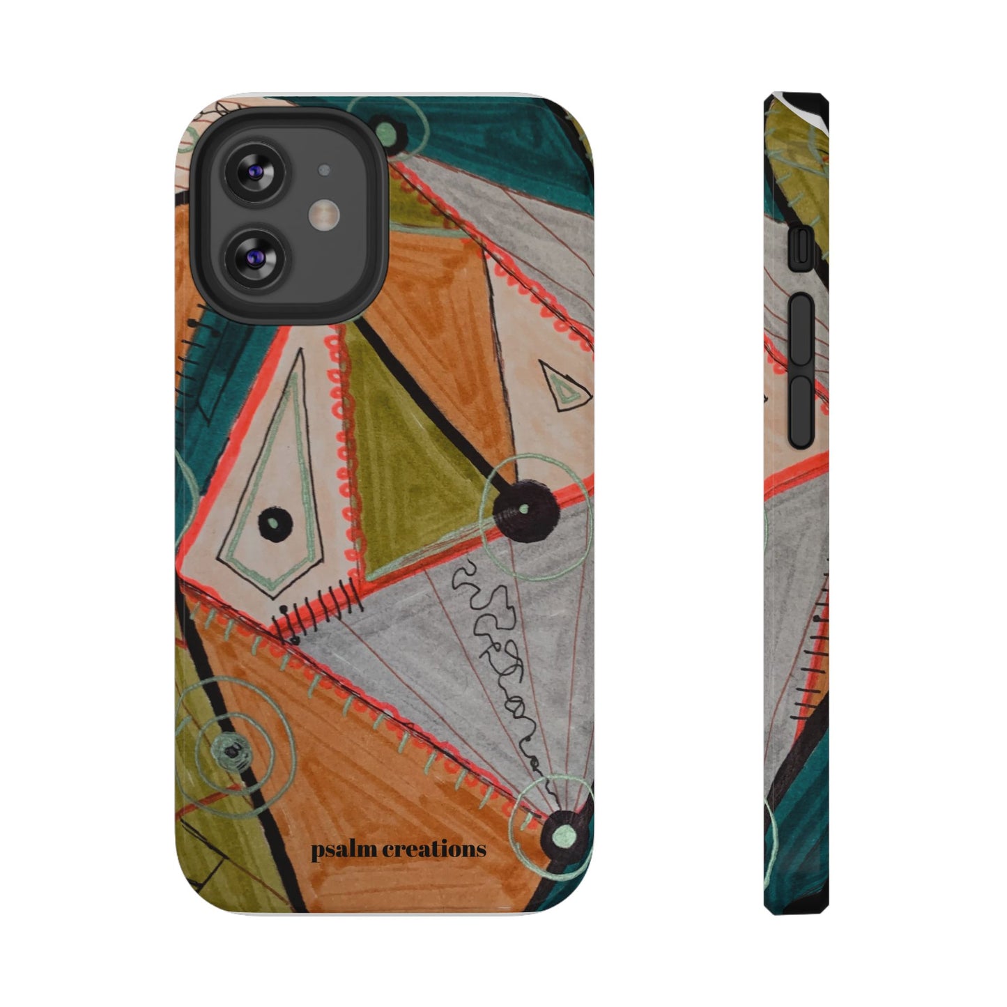 Phone Case — Colorful Geometric Abstract Impact-Resistant Design