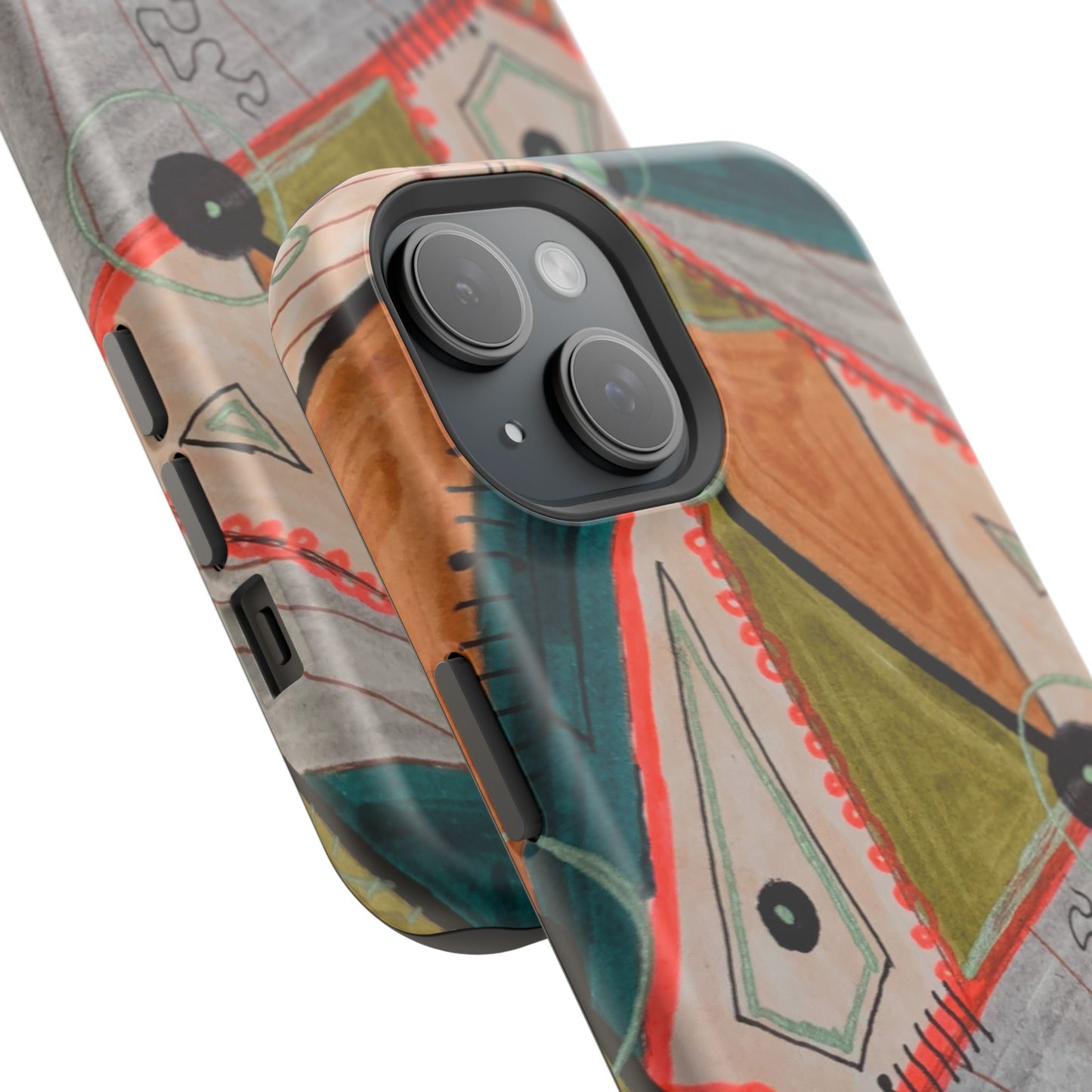 Phone Case — Colorful Geometric Abstract Impact-Resistant Design