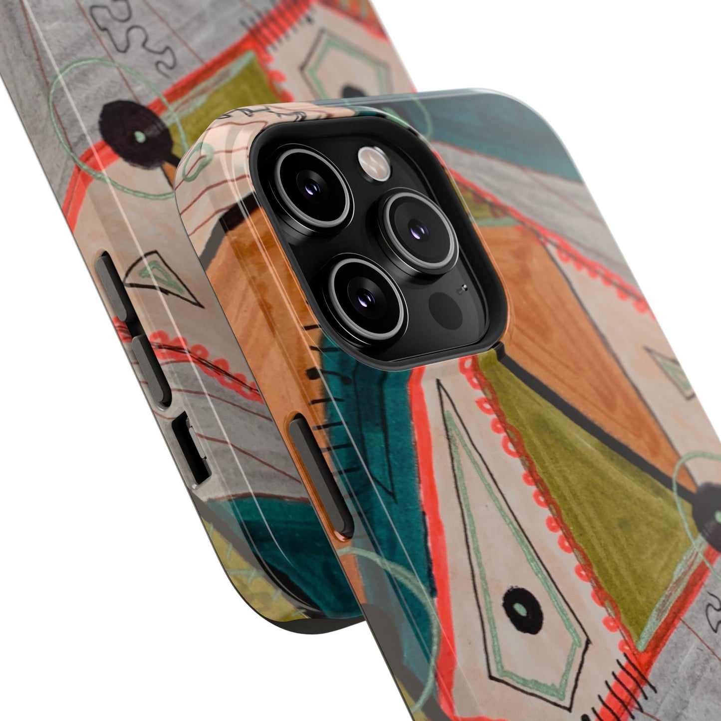 Phone Case — Colorful Geometric Abstract Impact-Resistant Design