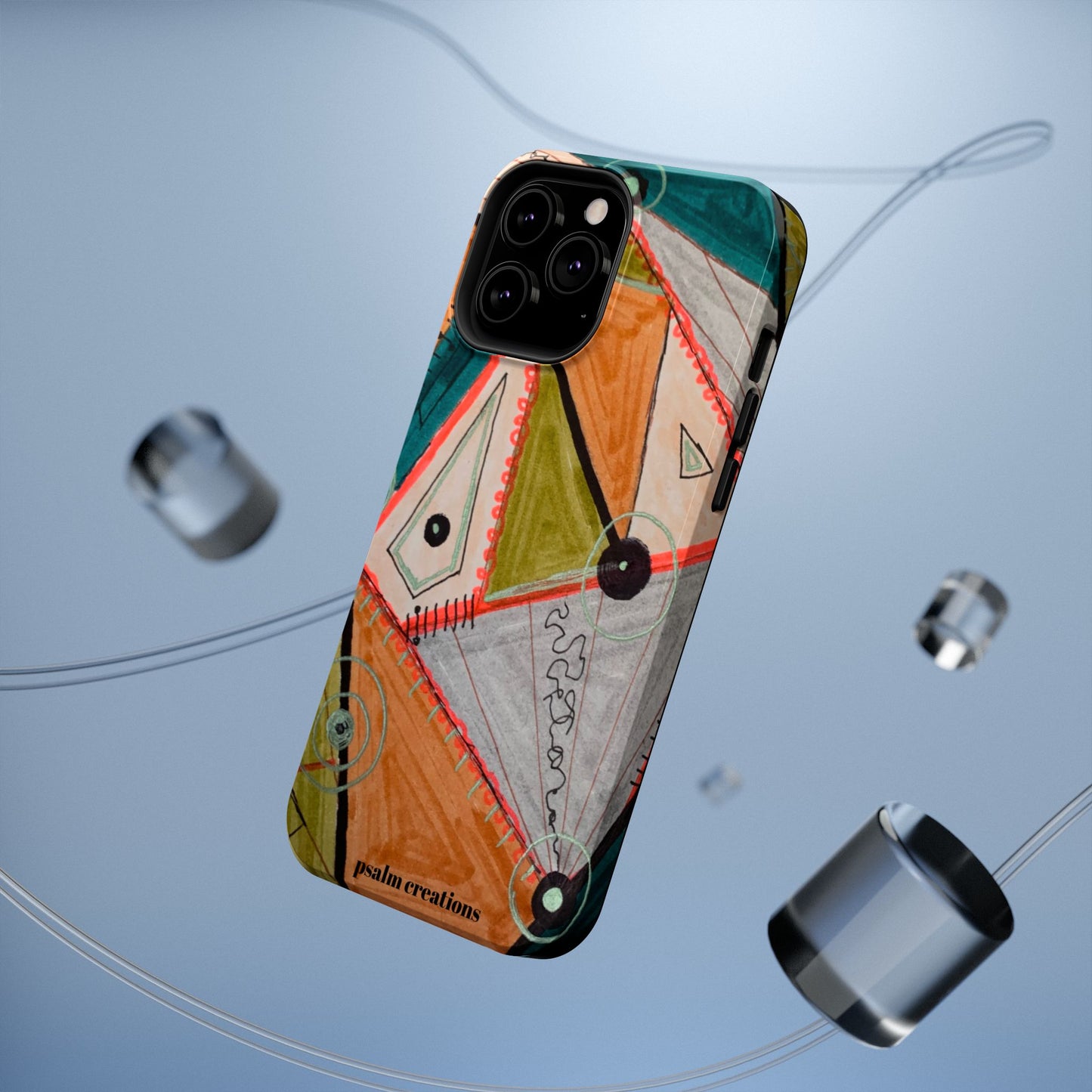 Phone Case — Colorful Geometric Abstract Impact-Resistant Design