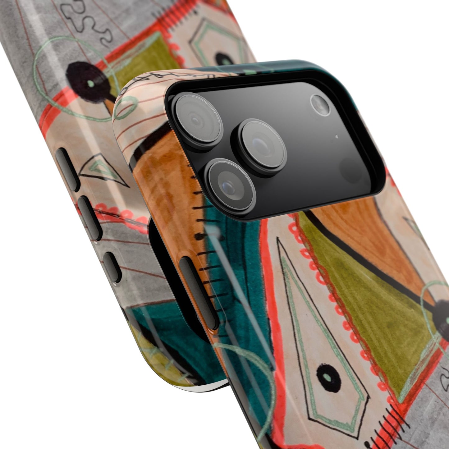 Phone Case — Colorful Geometric Abstract Impact-Resistant Design
