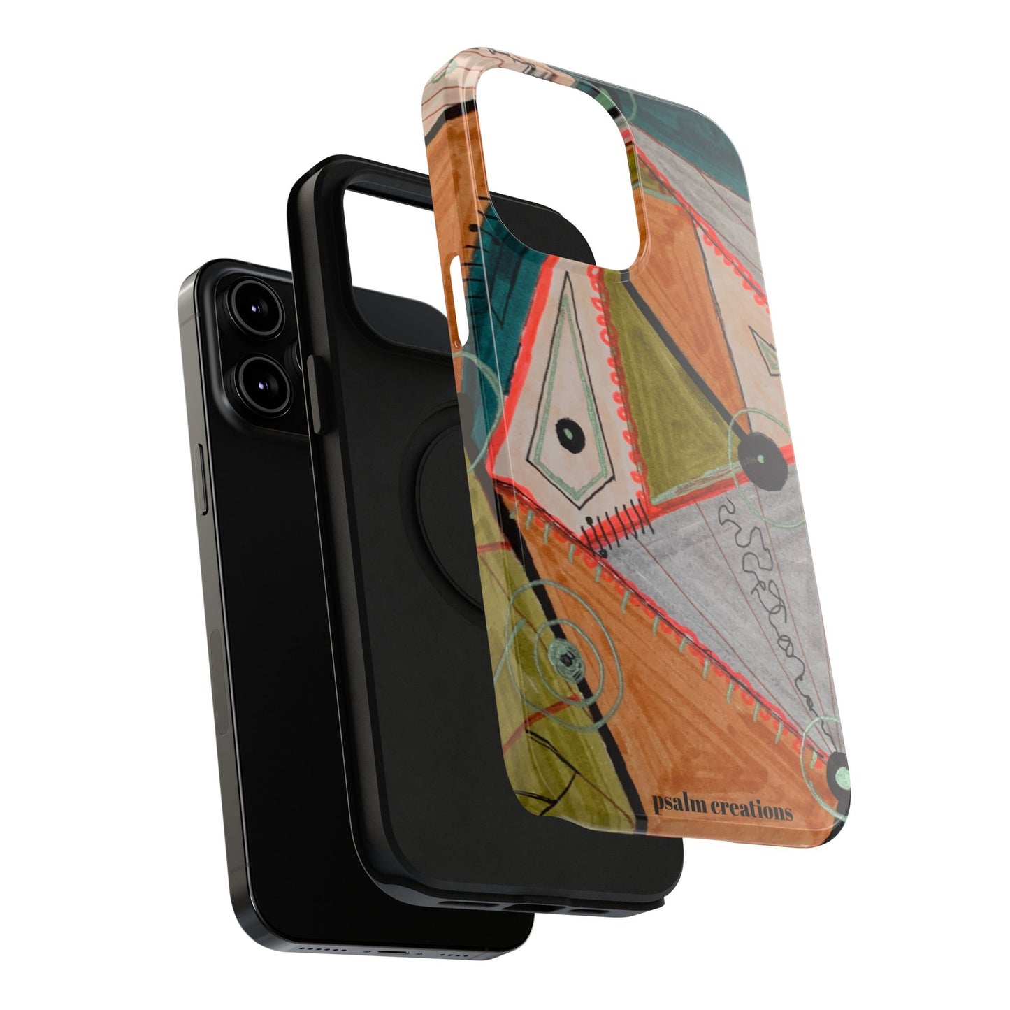 Phone Case — Colorful Geometric Abstract Impact-Resistant Design