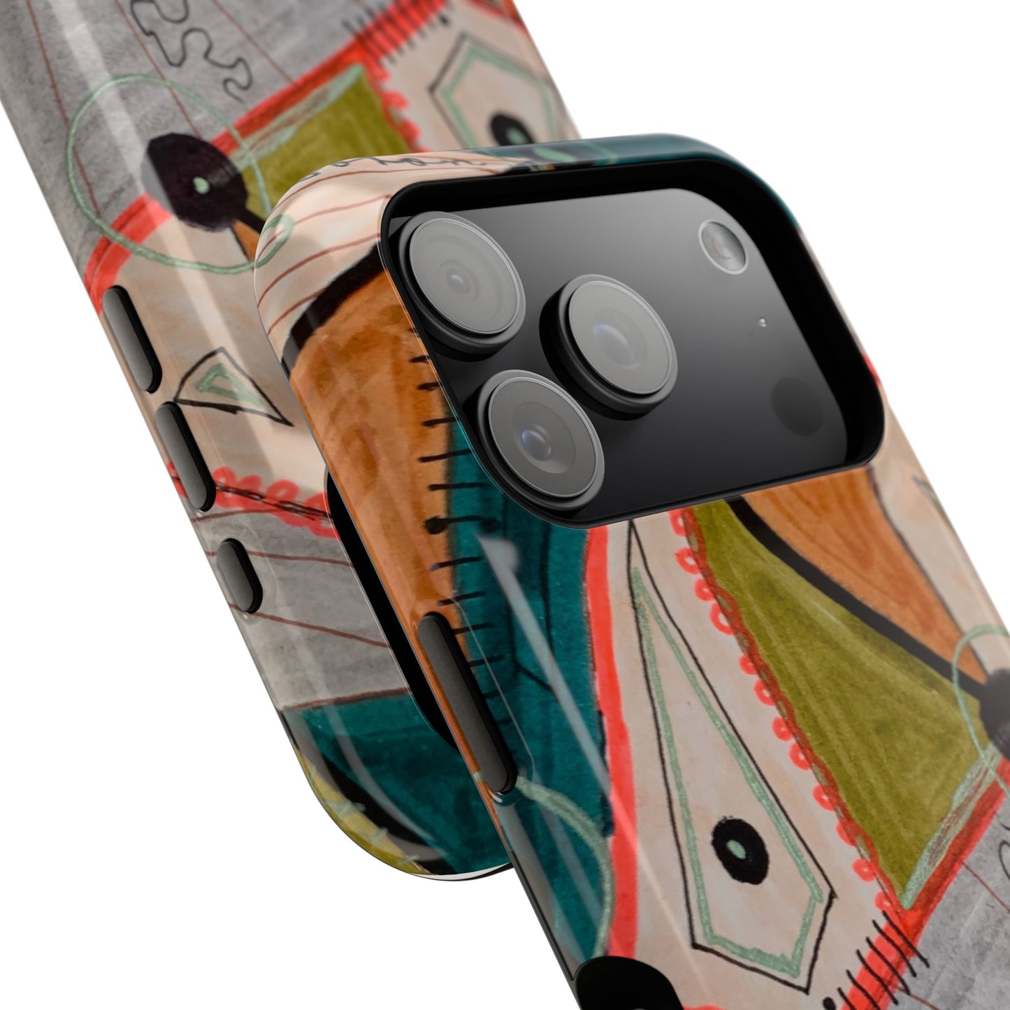 Phone Case — Colorful Geometric Abstract Impact-Resistant Design