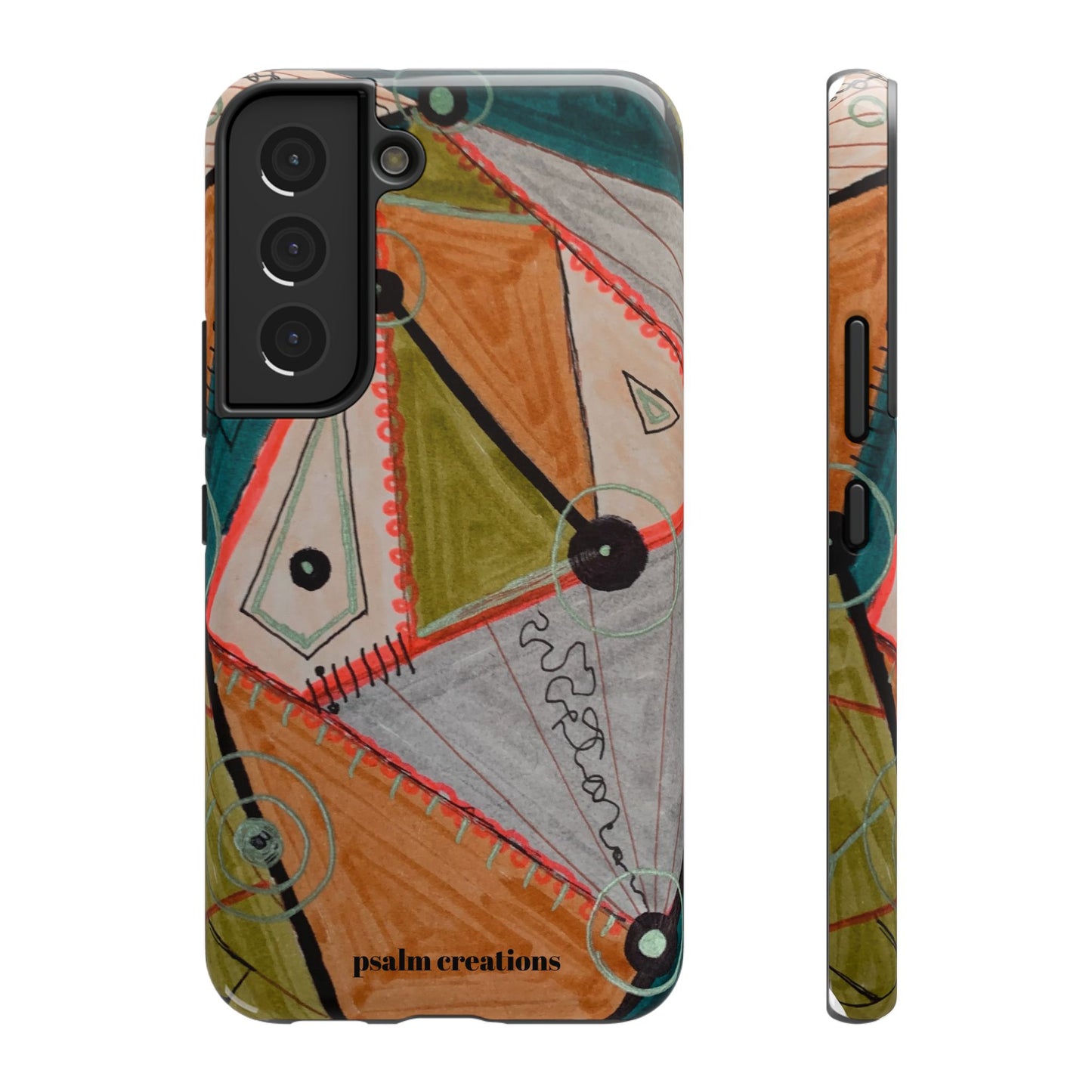 Phone Case — Colorful Geometric Abstract Impact-Resistant Design