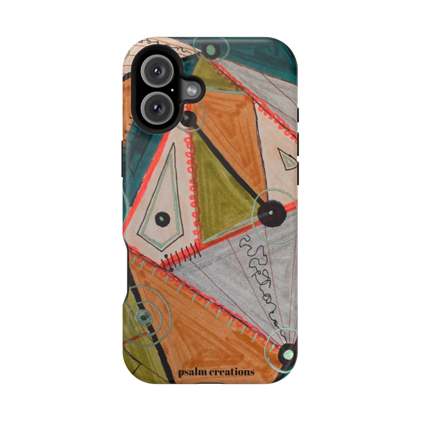 Phone Case — Colorful Geometric Abstract Impact-Resistant Design