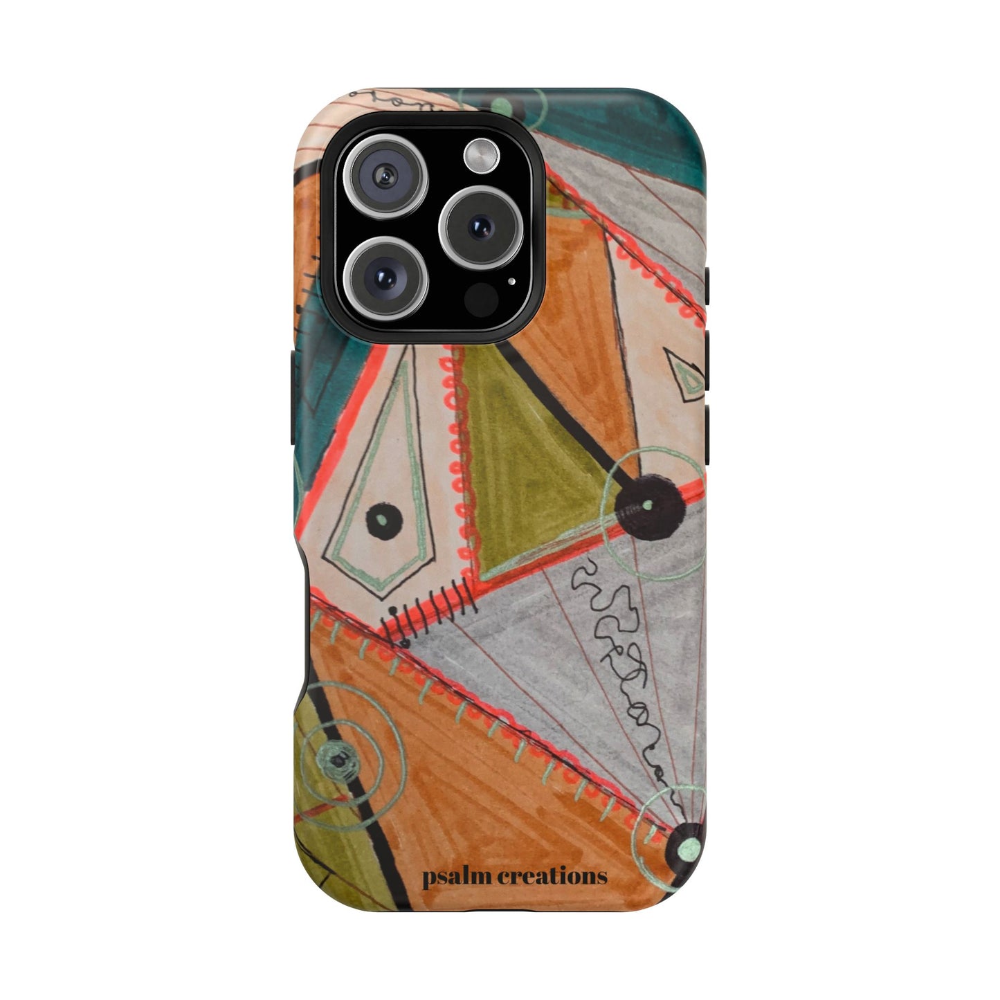 Phone Case — Colorful Geometric Abstract Impact-Resistant Design