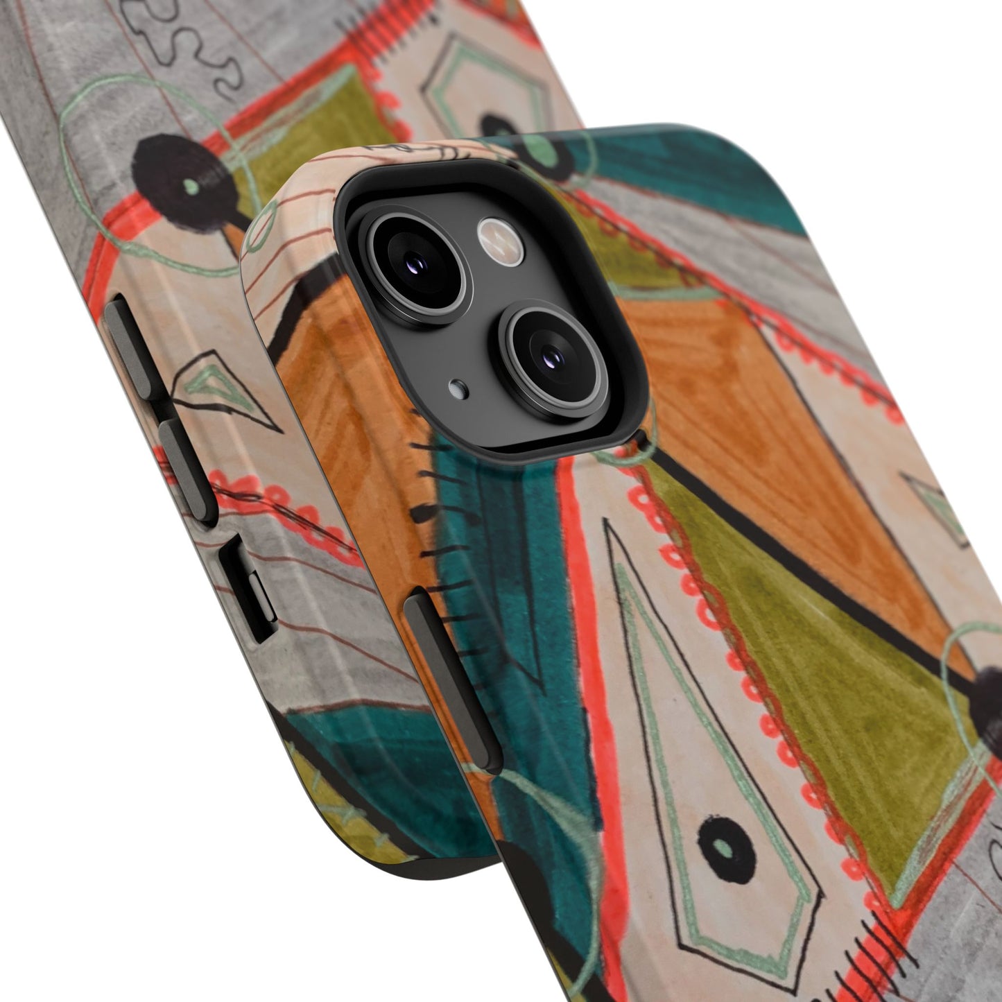 Phone Case — Colorful Geometric Abstract Impact-Resistant Design