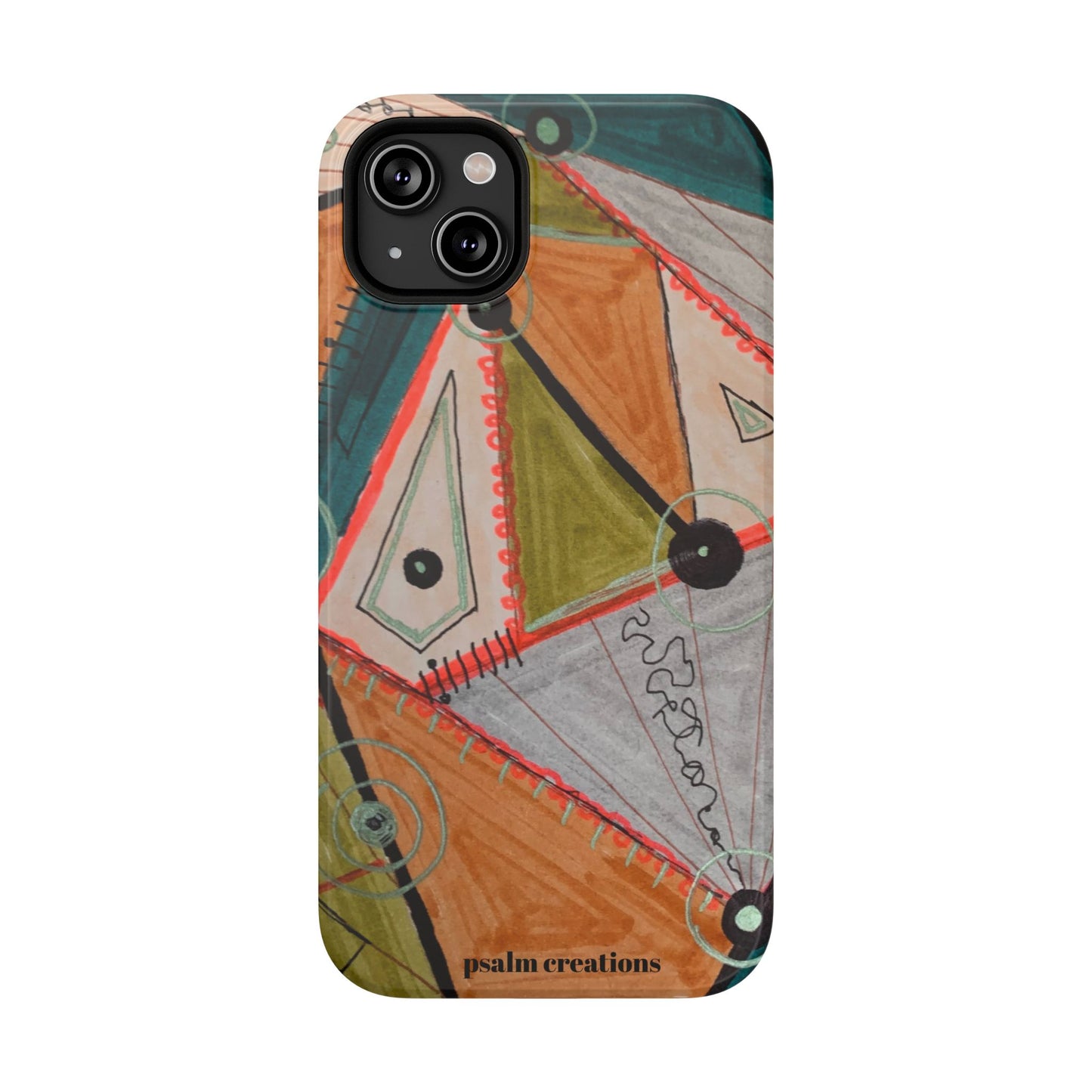Phone Case — Colorful Geometric Abstract Impact-Resistant Design