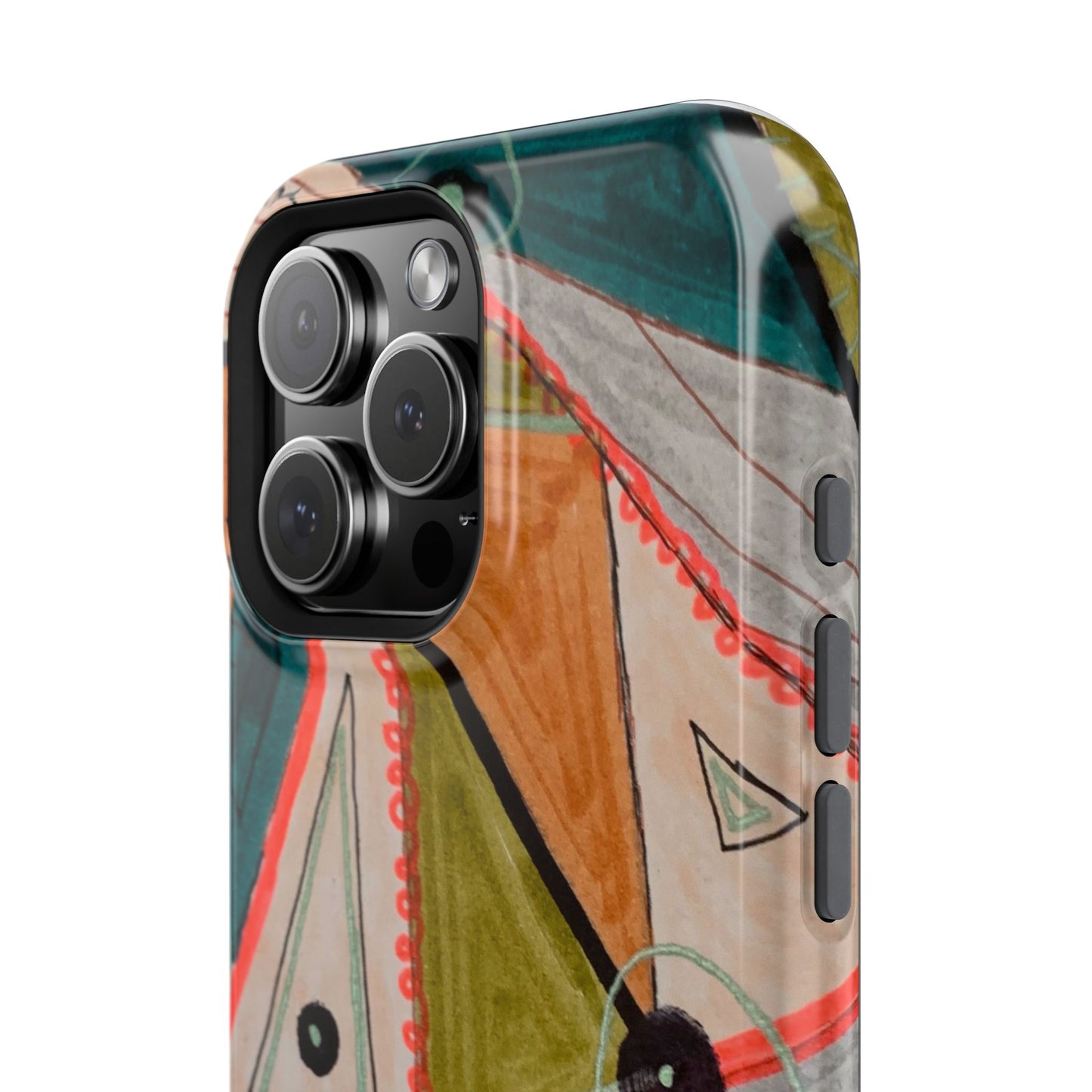 Phone Case — Colorful Geometric Abstract Impact-Resistant Design