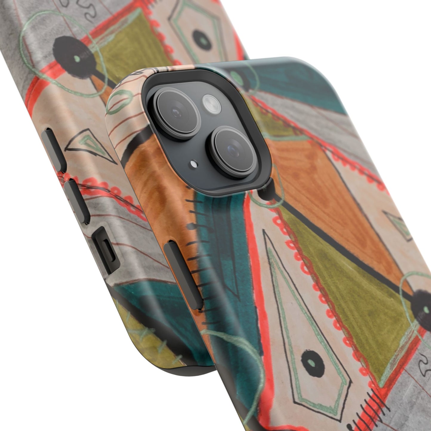 Phone Case — Colorful Geometric Abstract Impact-Resistant Design