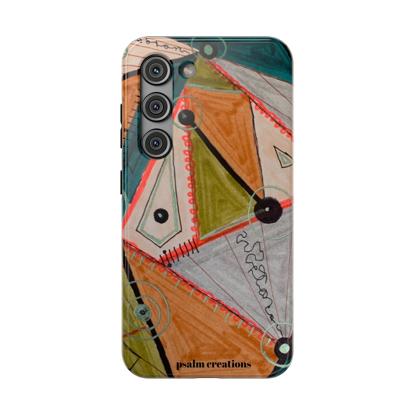 Phone Case — Colorful Geometric Abstract Impact-Resistant Design