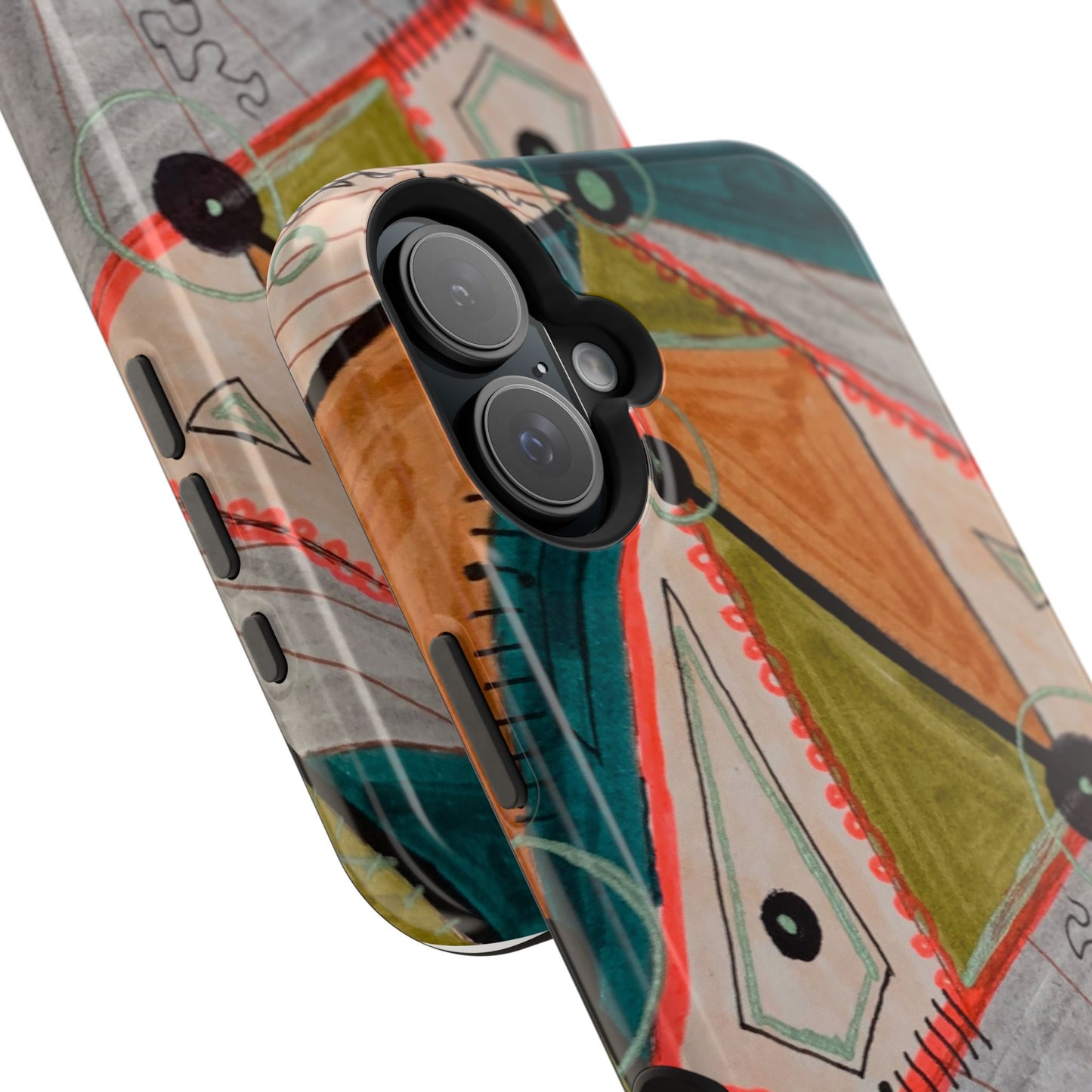 Phone Case — Colorful Geometric Abstract Impact-Resistant Design