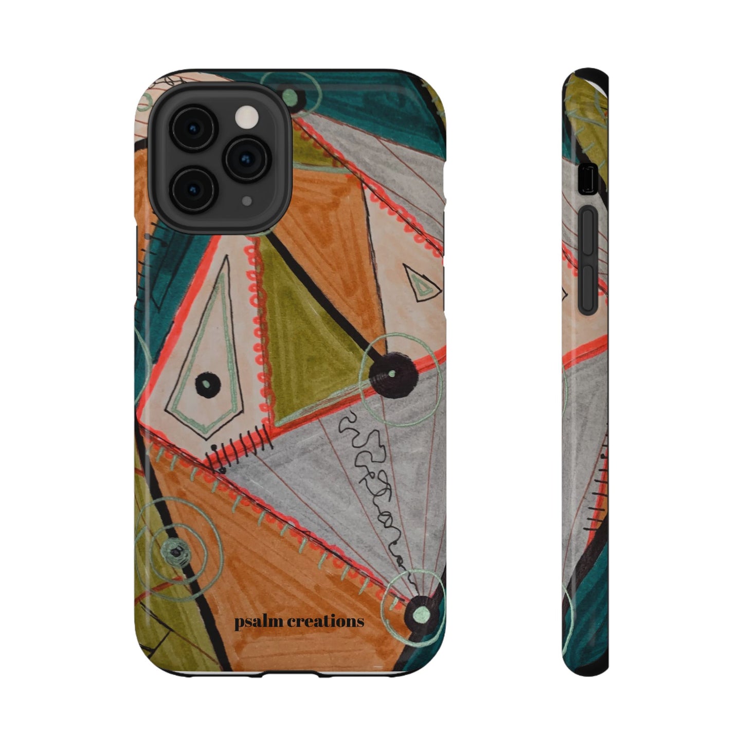 Phone Case — Colorful Geometric Abstract Impact-Resistant Design