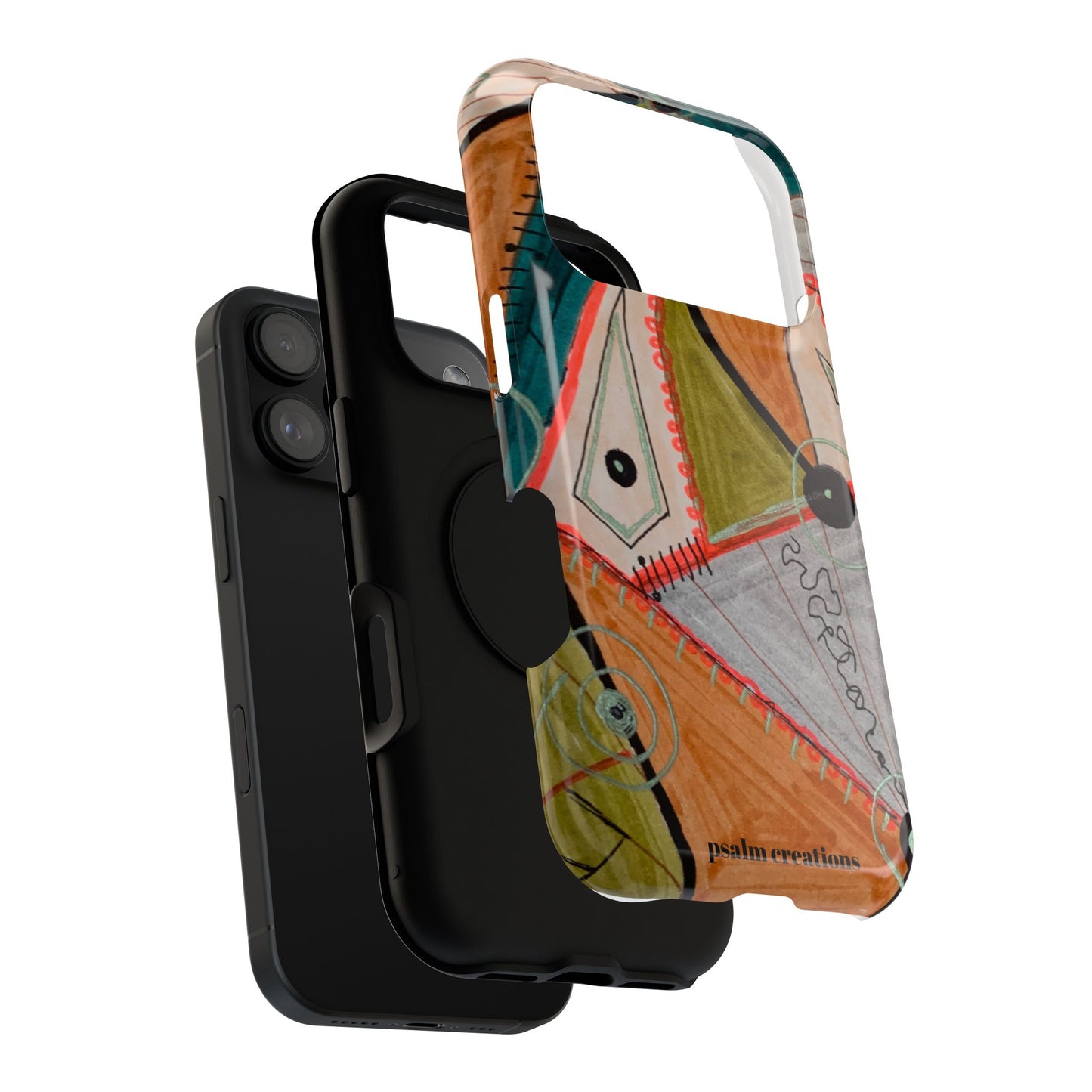 Phone Case — Colorful Geometric Abstract Impact-Resistant Design