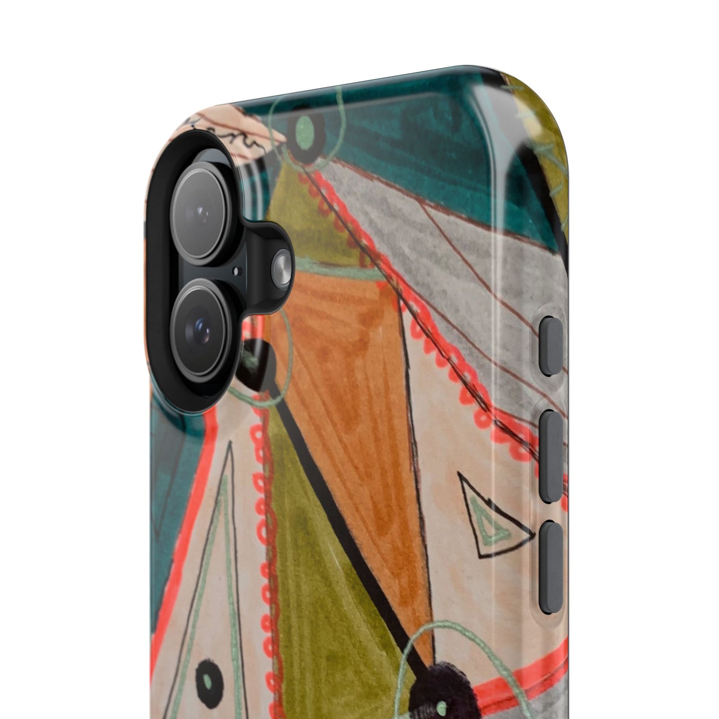 Phone Case — Colorful Geometric Abstract Impact-Resistant Design