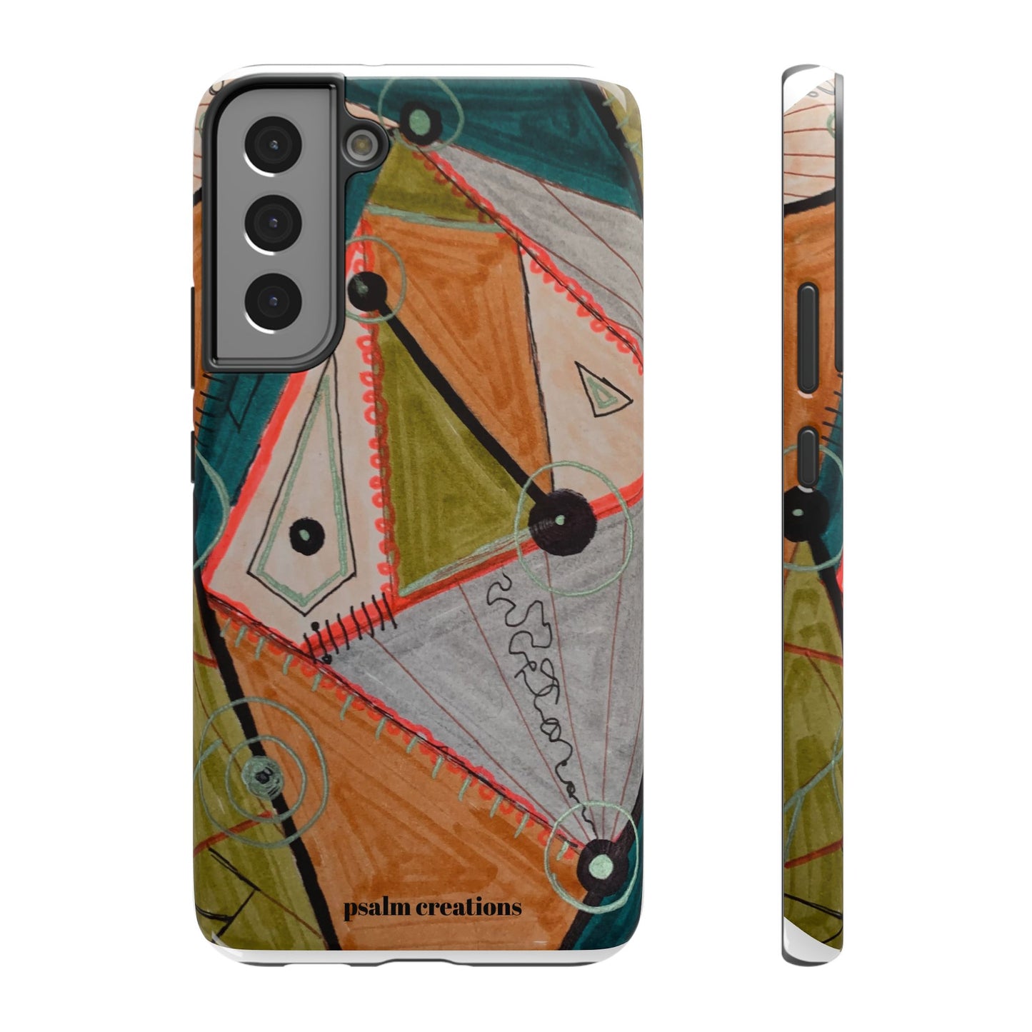 Phone Case — Colorful Geometric Abstract Impact-Resistant Design