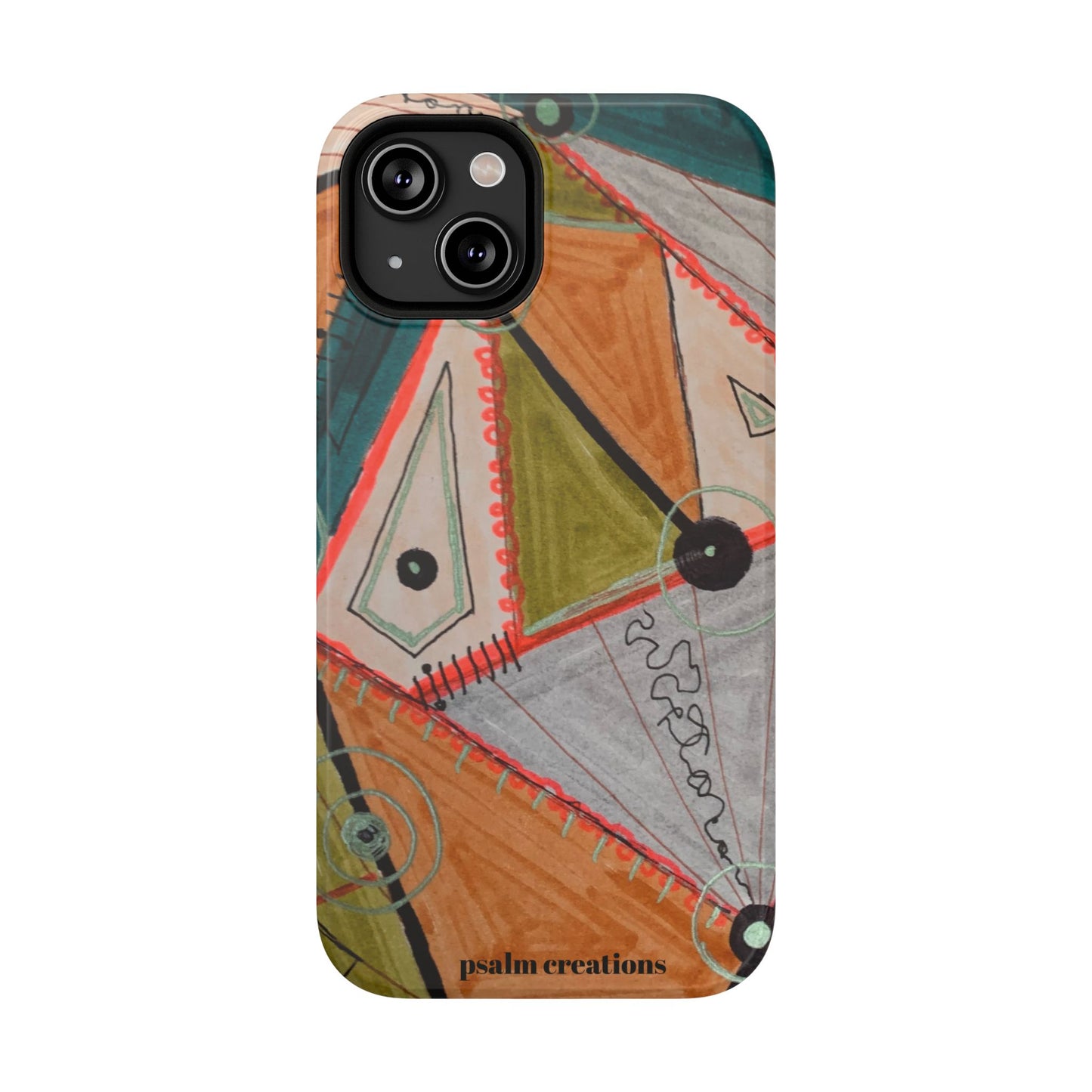 Phone Case — Colorful Geometric Abstract Impact-Resistant Design