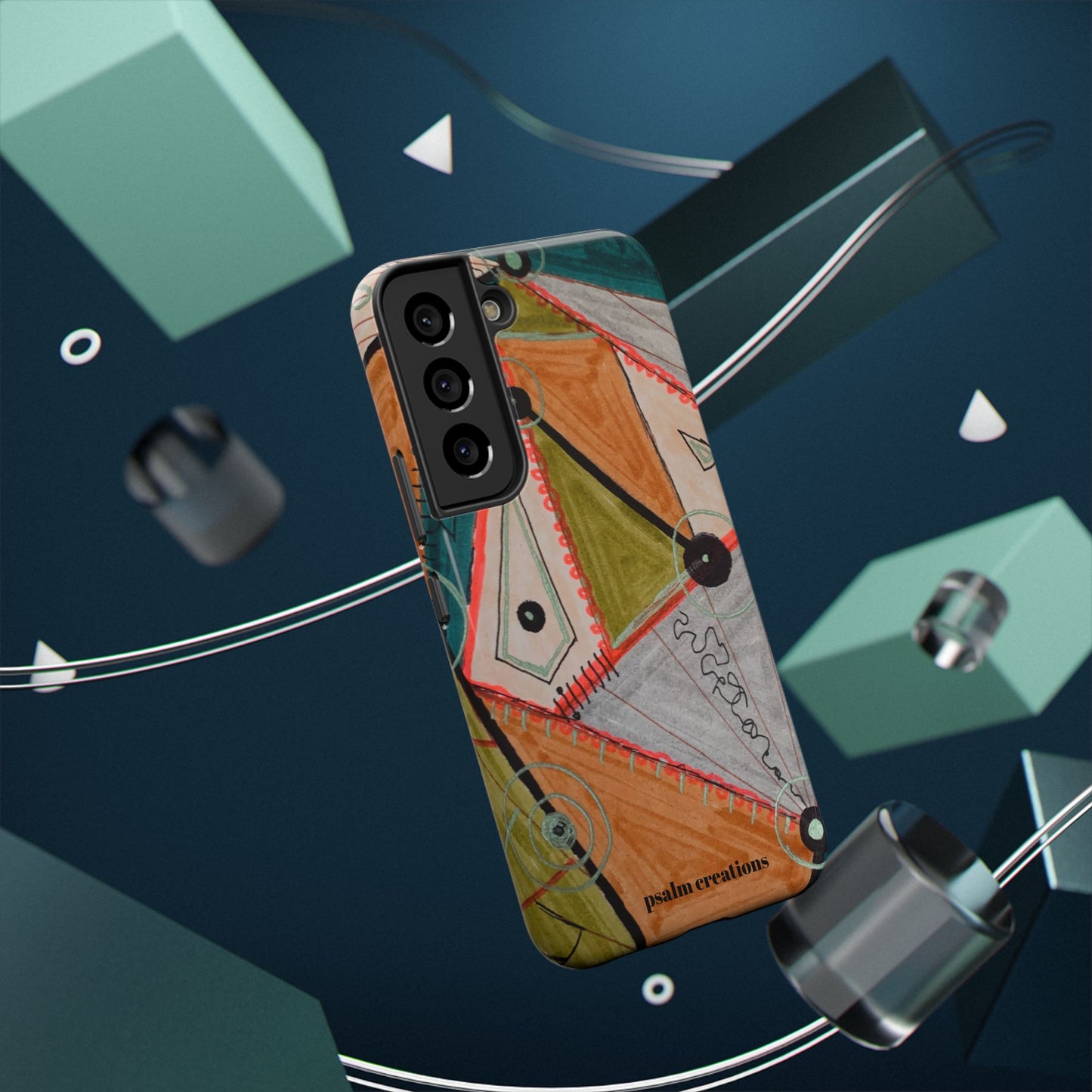 Phone Case — Colorful Geometric Abstract Impact-Resistant Design