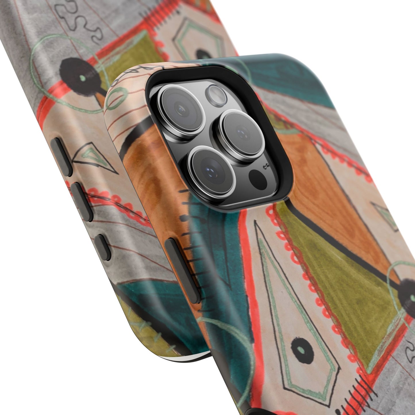 Phone Case — Colorful Geometric Abstract Impact-Resistant Design