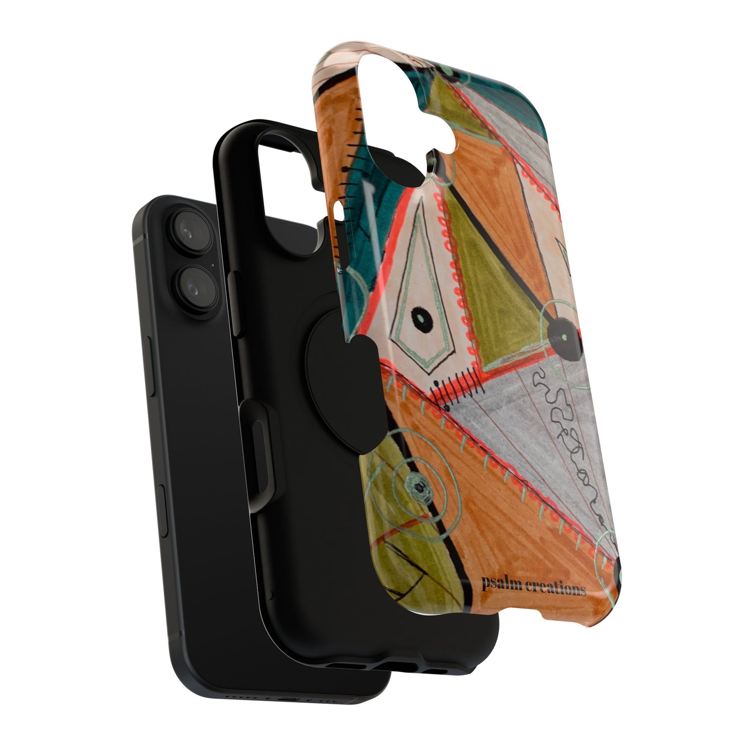 Phone Case — Colorful Geometric Abstract Impact-Resistant Design
