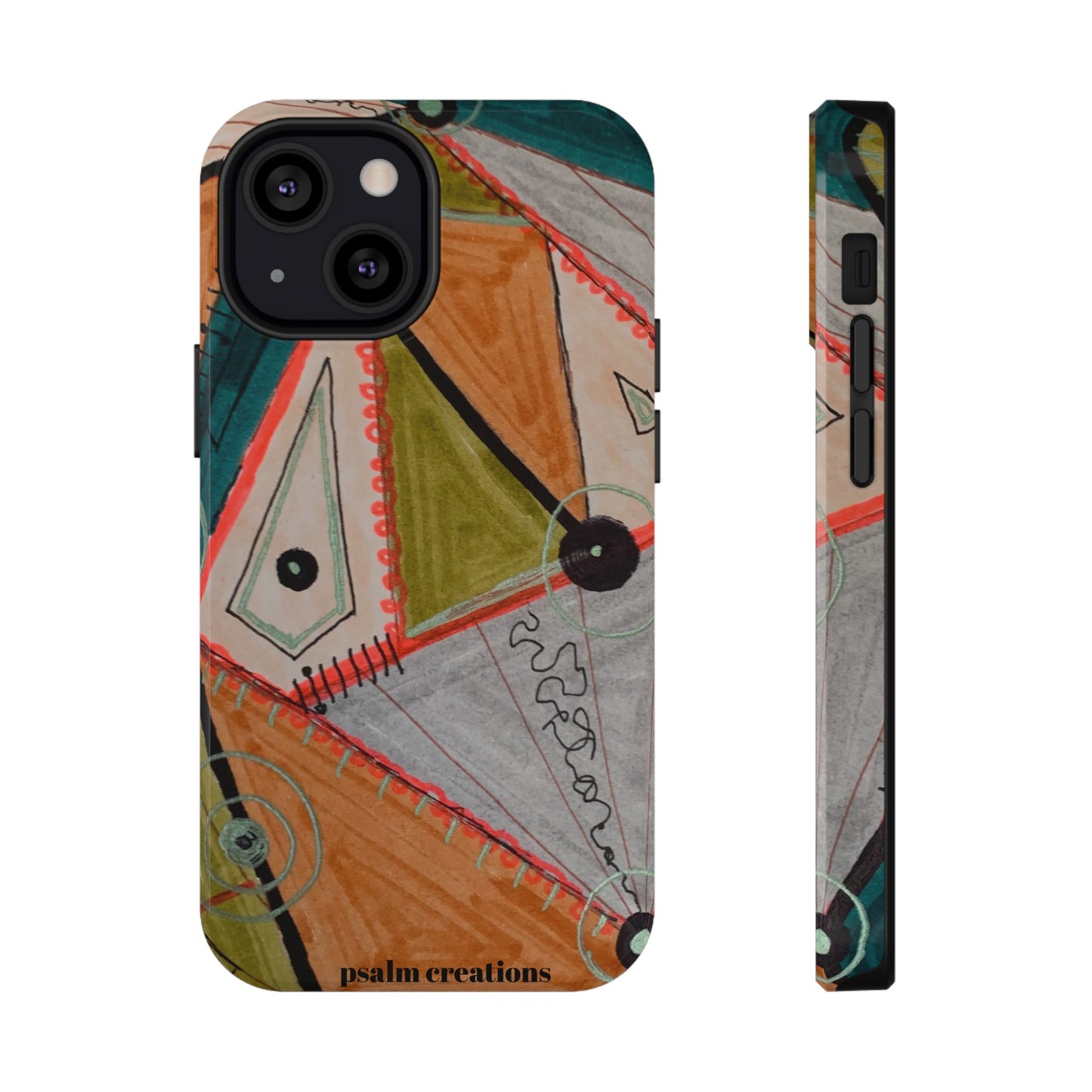 Phone Case — Colorful Geometric Abstract Impact-Resistant Design