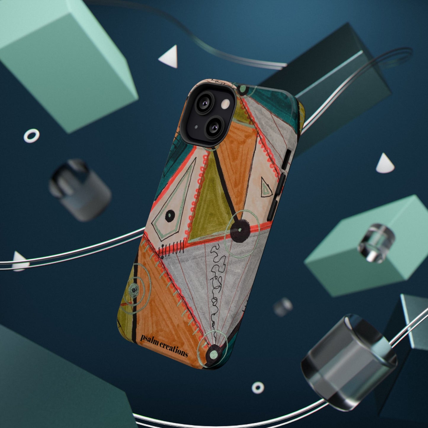 Phone Case — Colorful Geometric Abstract Impact-Resistant Design