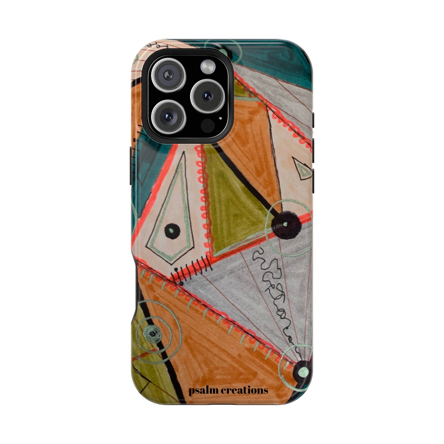 Phone Case — Colorful Geometric Abstract Impact-Resistant Design
