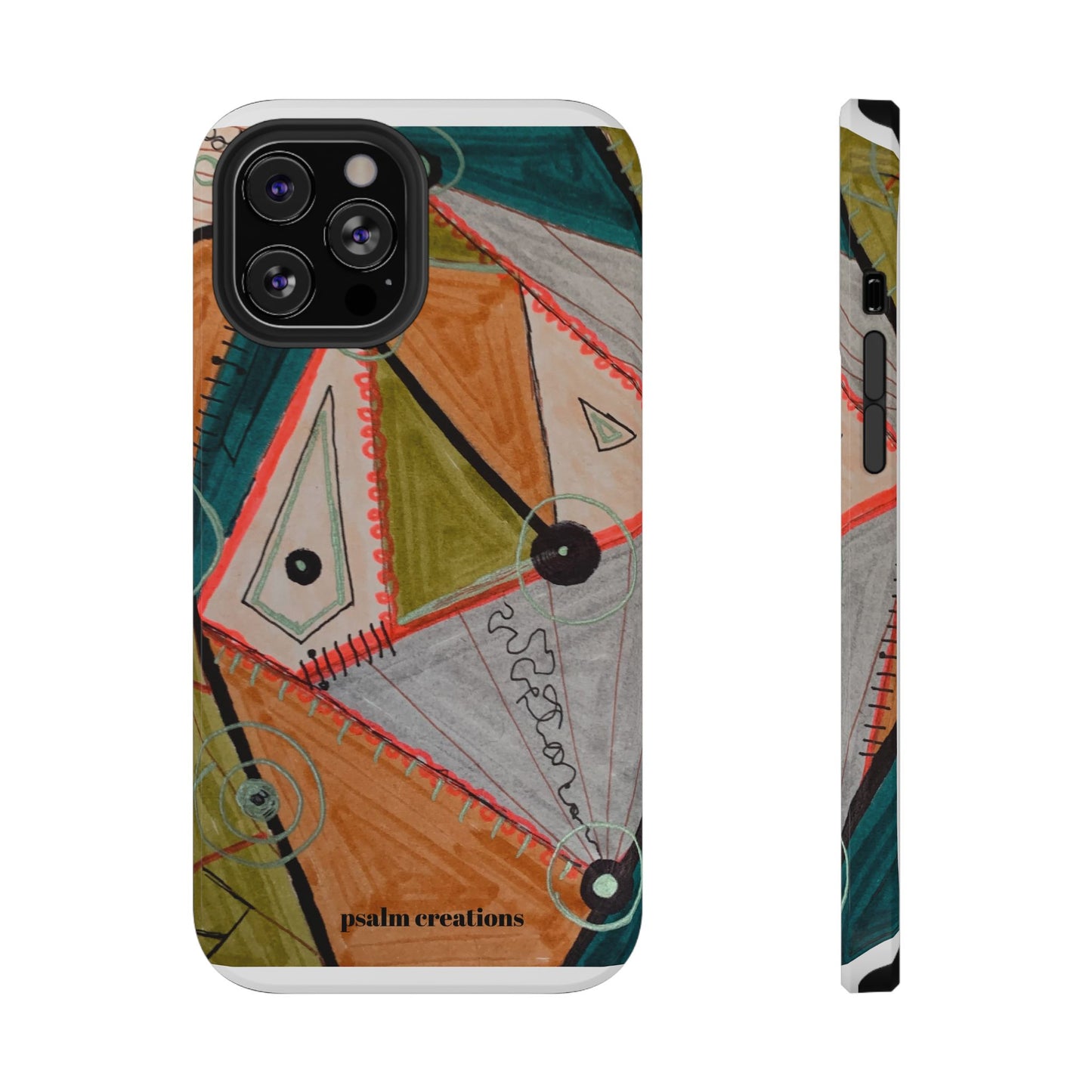 Phone Case — Colorful Geometric Abstract Impact-Resistant Design