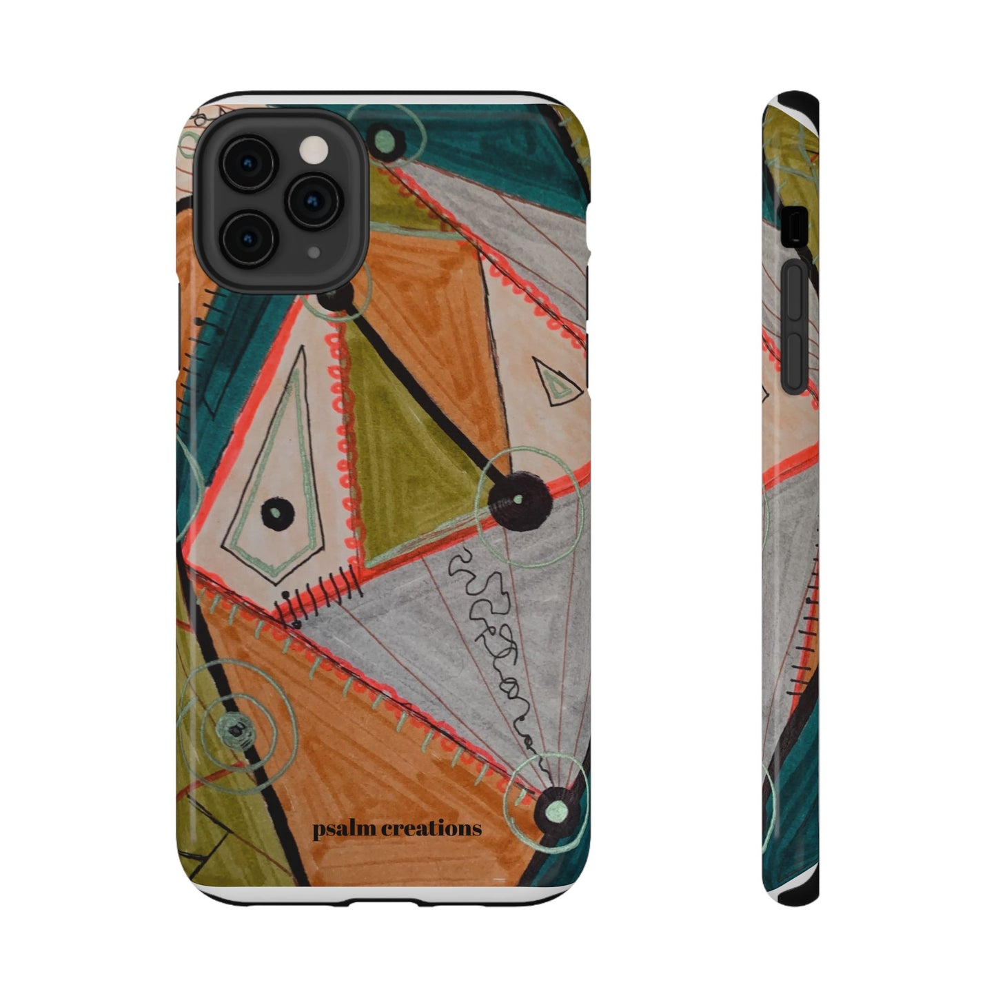 Phone Case — Colorful Geometric Abstract Impact-Resistant Design