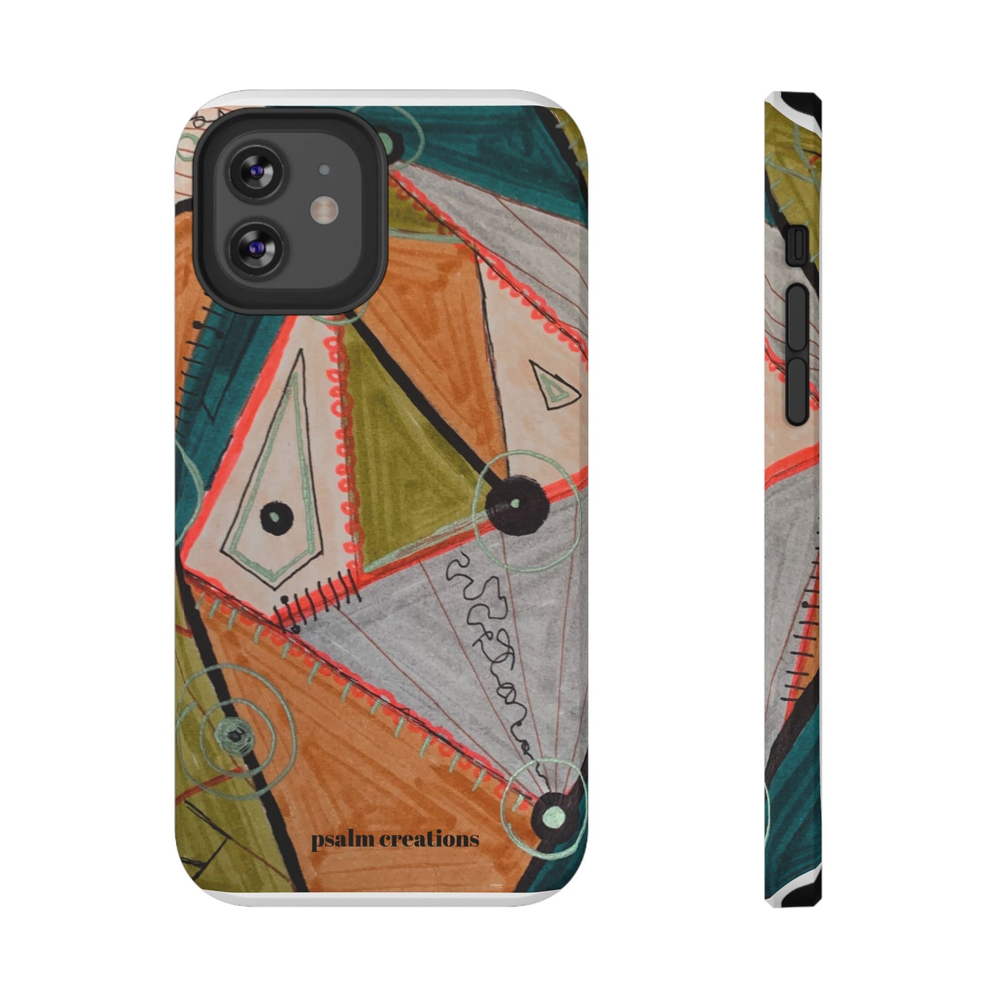 Phone Case — Colorful Geometric Abstract Impact-Resistant Design